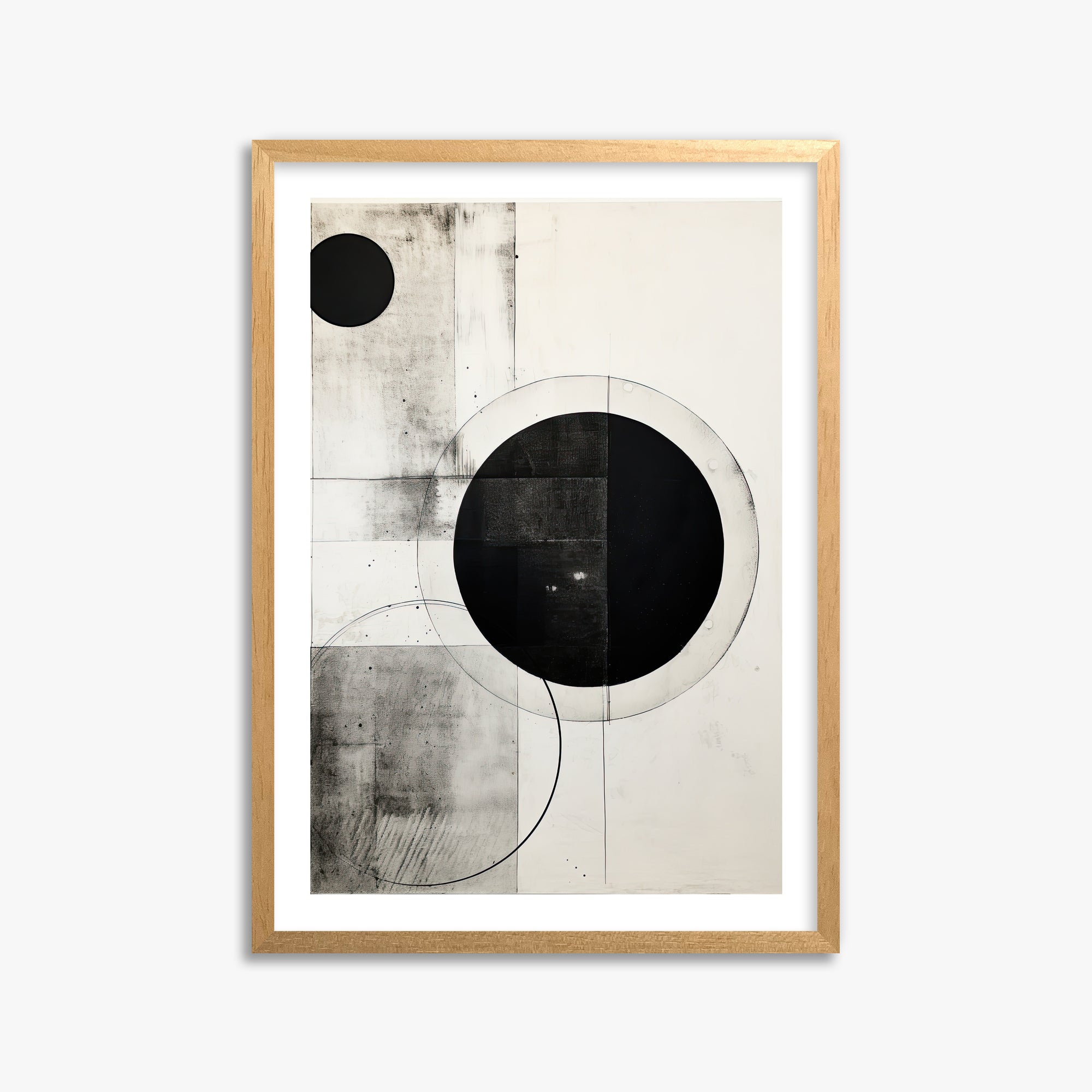 Eclipse Geometry, 50x70cm Oak Framed Art Reproduction