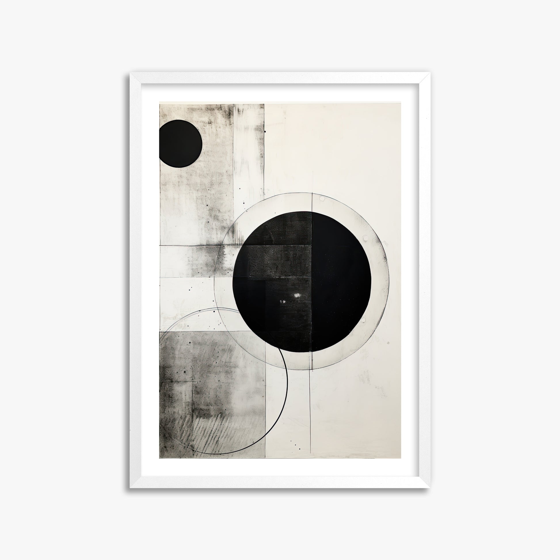 Eclipse Geometry, 50x70cm Whitek Framed Art Reproduction