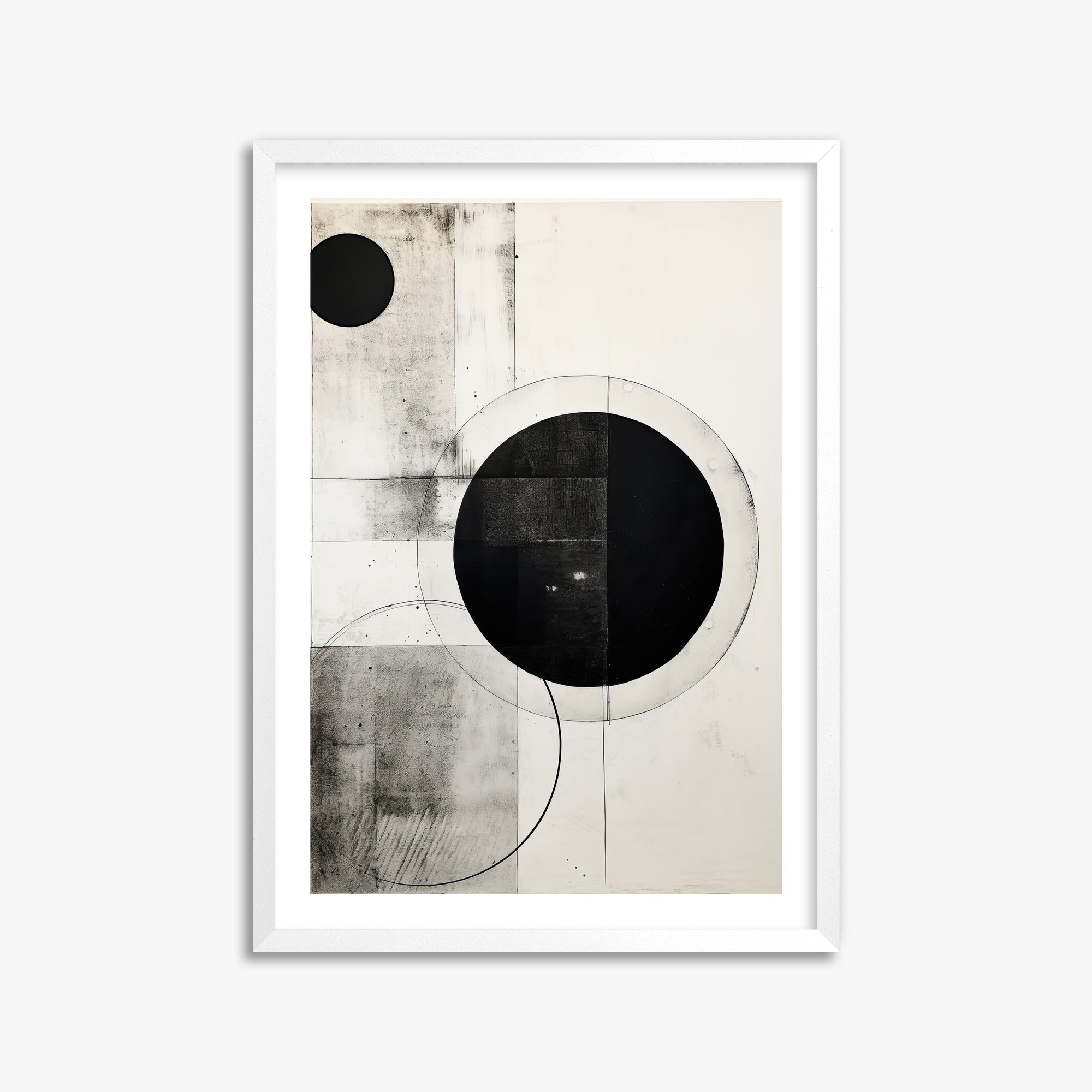 Eclipse Geometry, 50x70cm Whitek Framed Art Reproduction