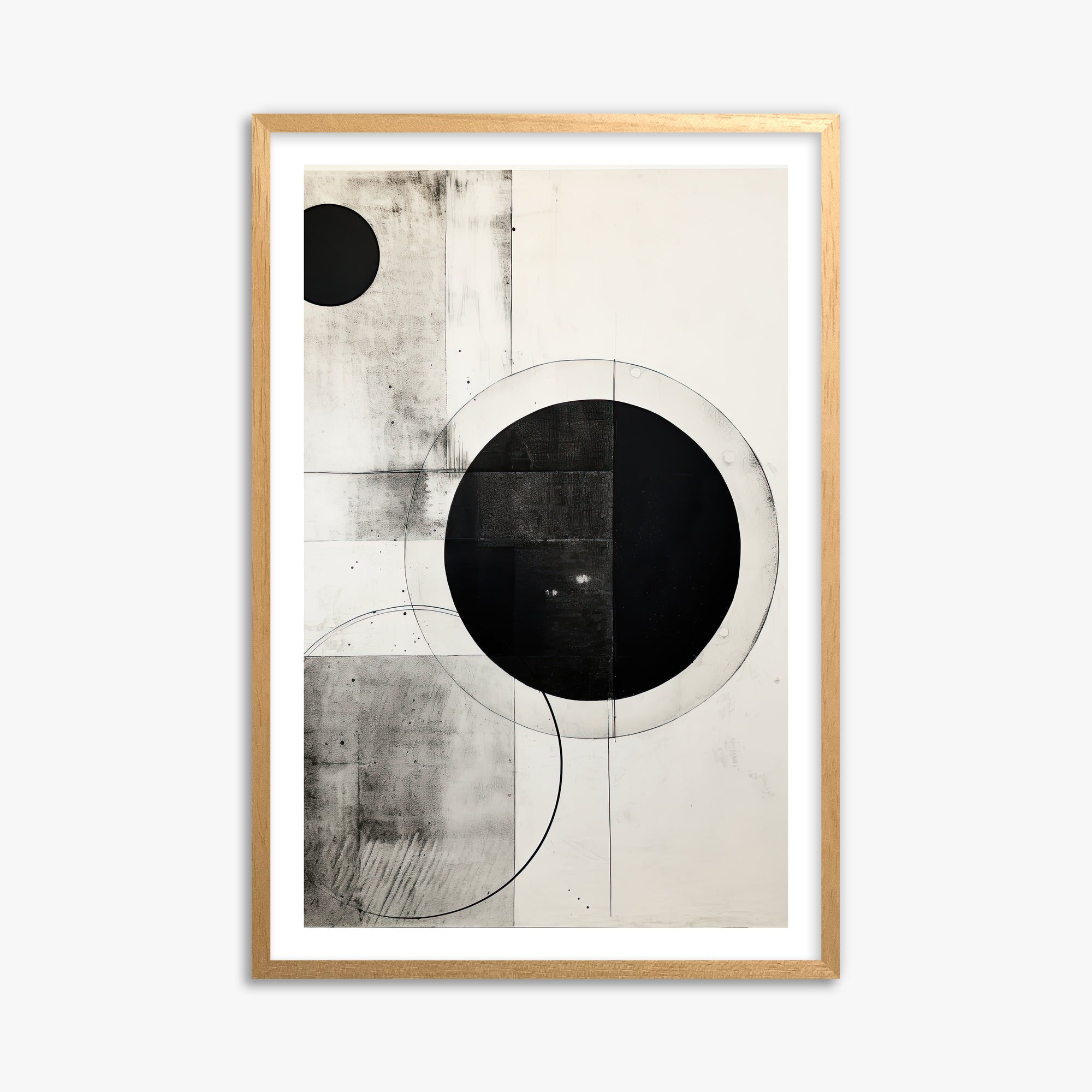 Eclipse Geometry, 61x91cm Oak Framed Art Reproduction