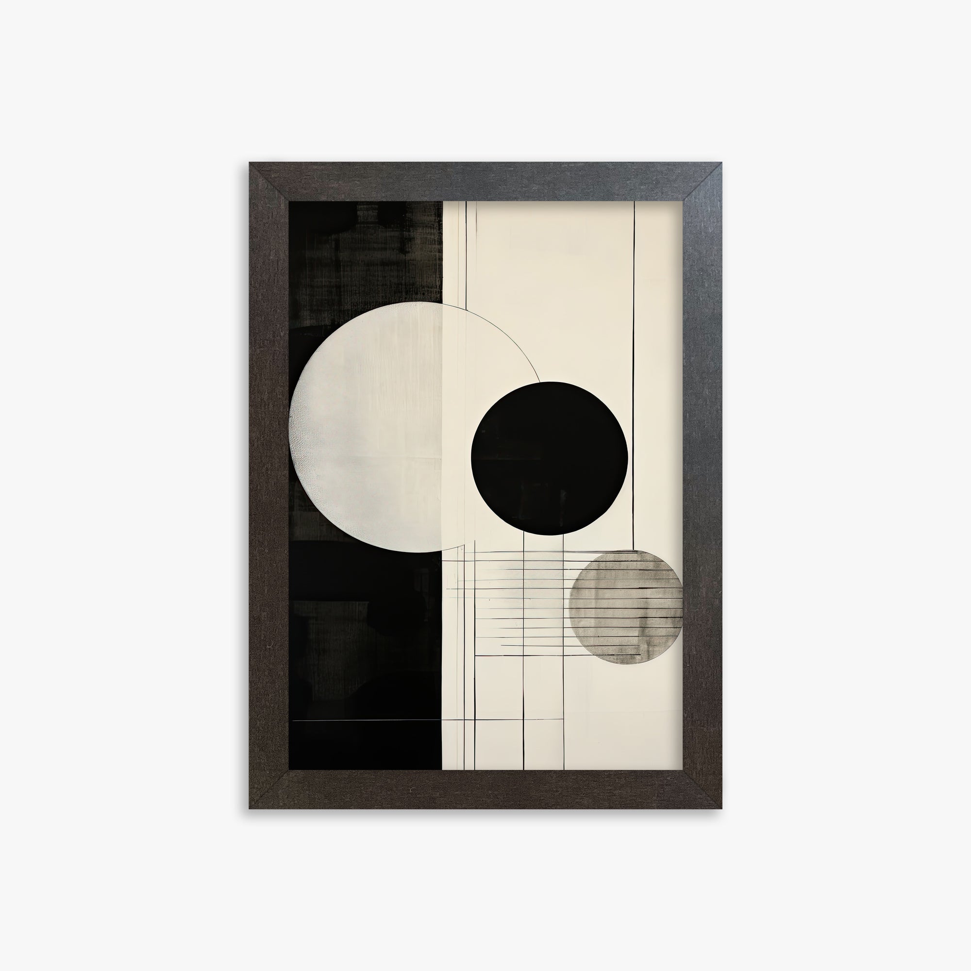 Tri-Phase Alignment, 21x30cm Framed Art Reproduction With Espresso Frame
