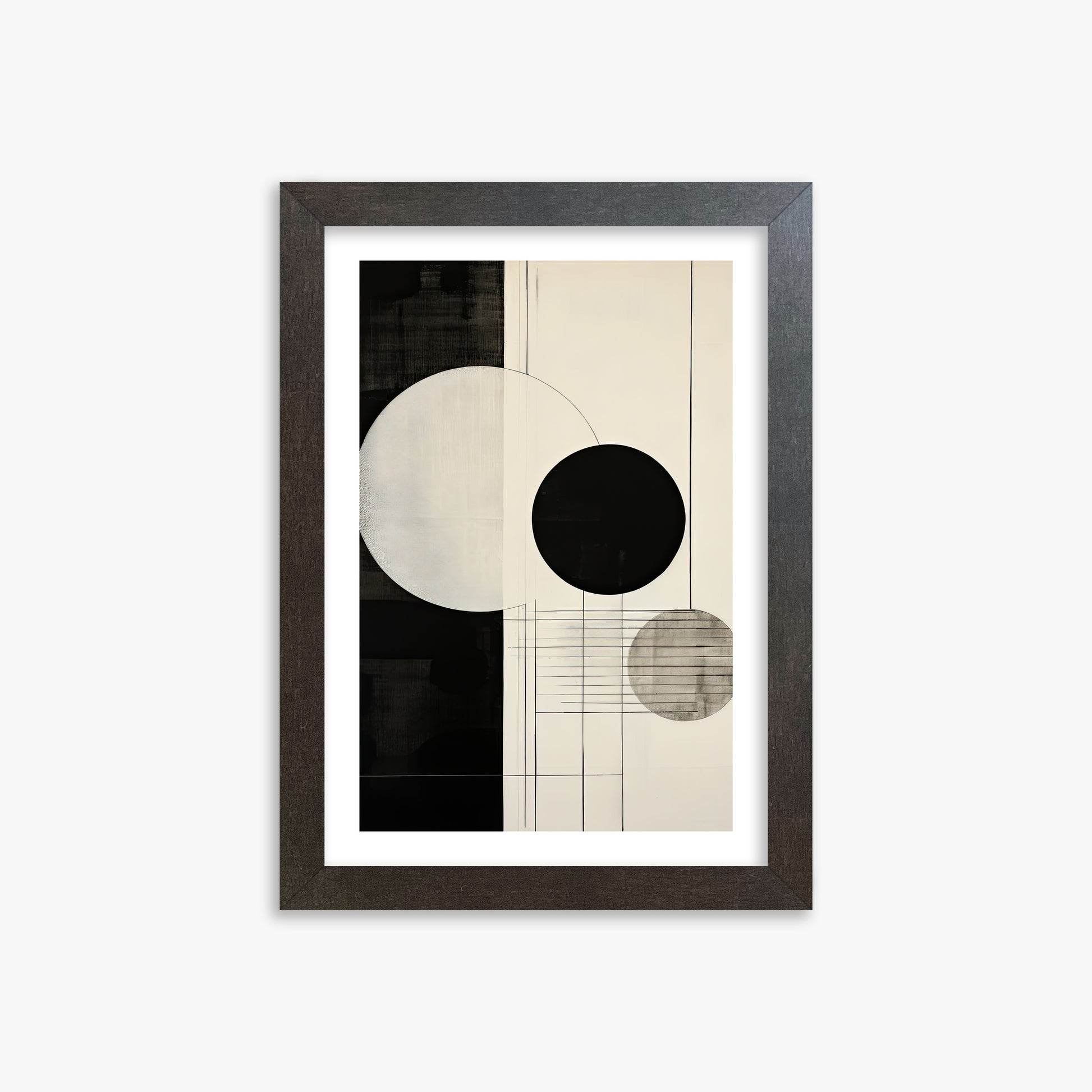 Tri-Phase Alignment, 21x30cm Framed Art Reproduction With Espresso Frame