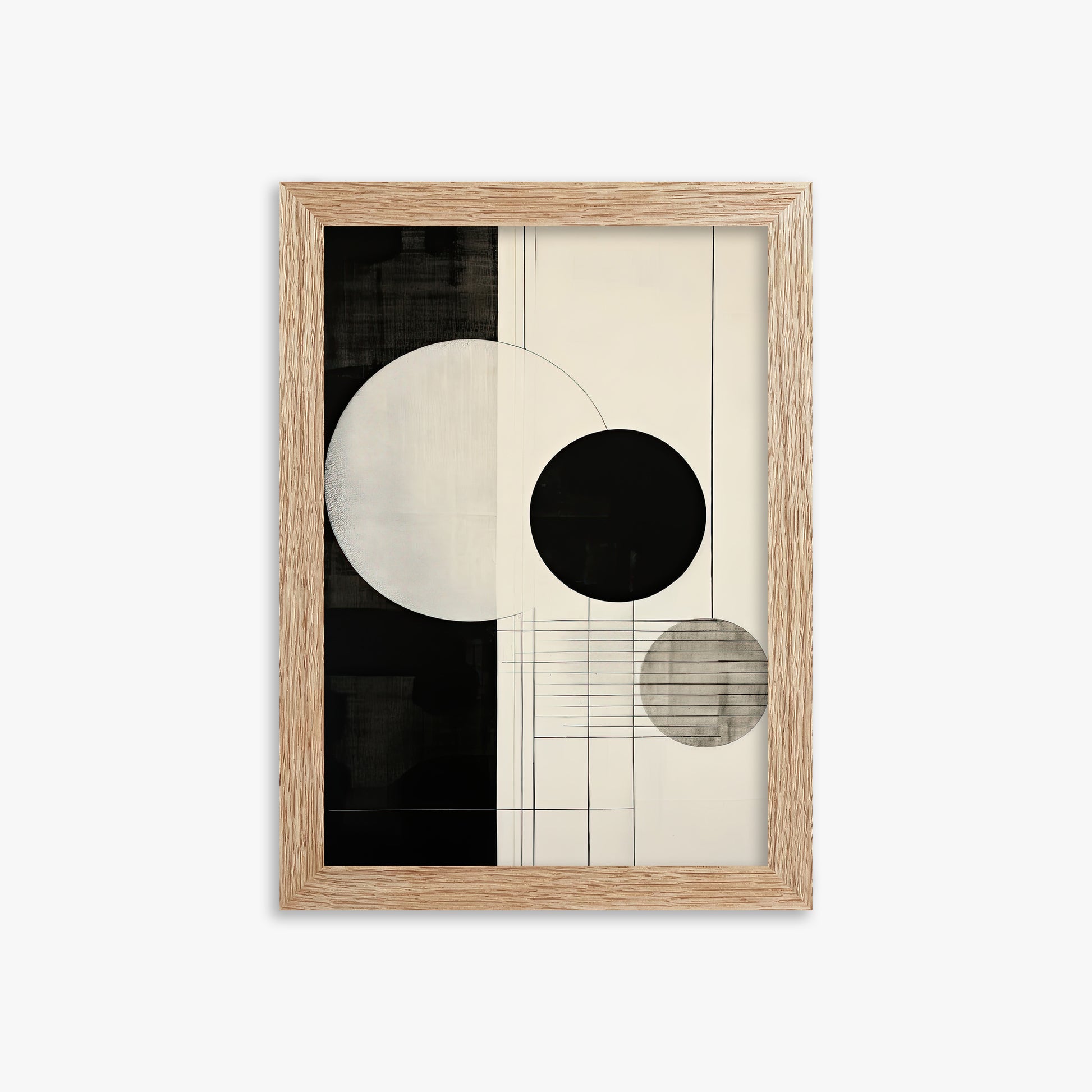 Tri-Phase Alignment, 21x30cm Framed Art Reproduction With Raw Oak Frame