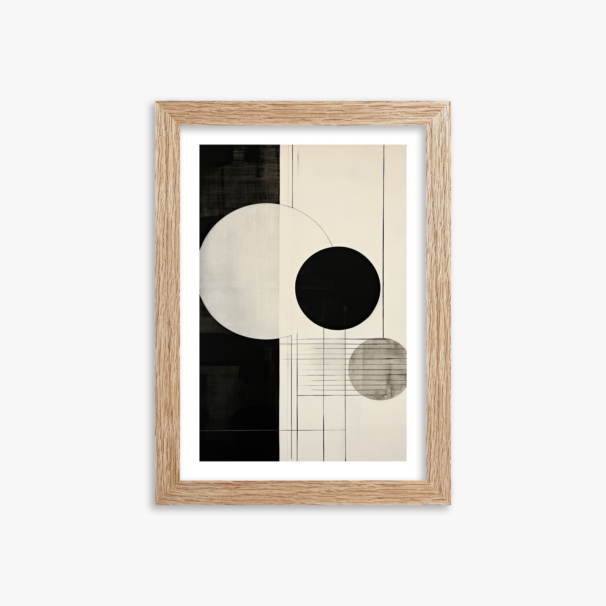 Tri-Phase Alignment, 21x30cm Framed Art Reproduction With Raw Oak Frame