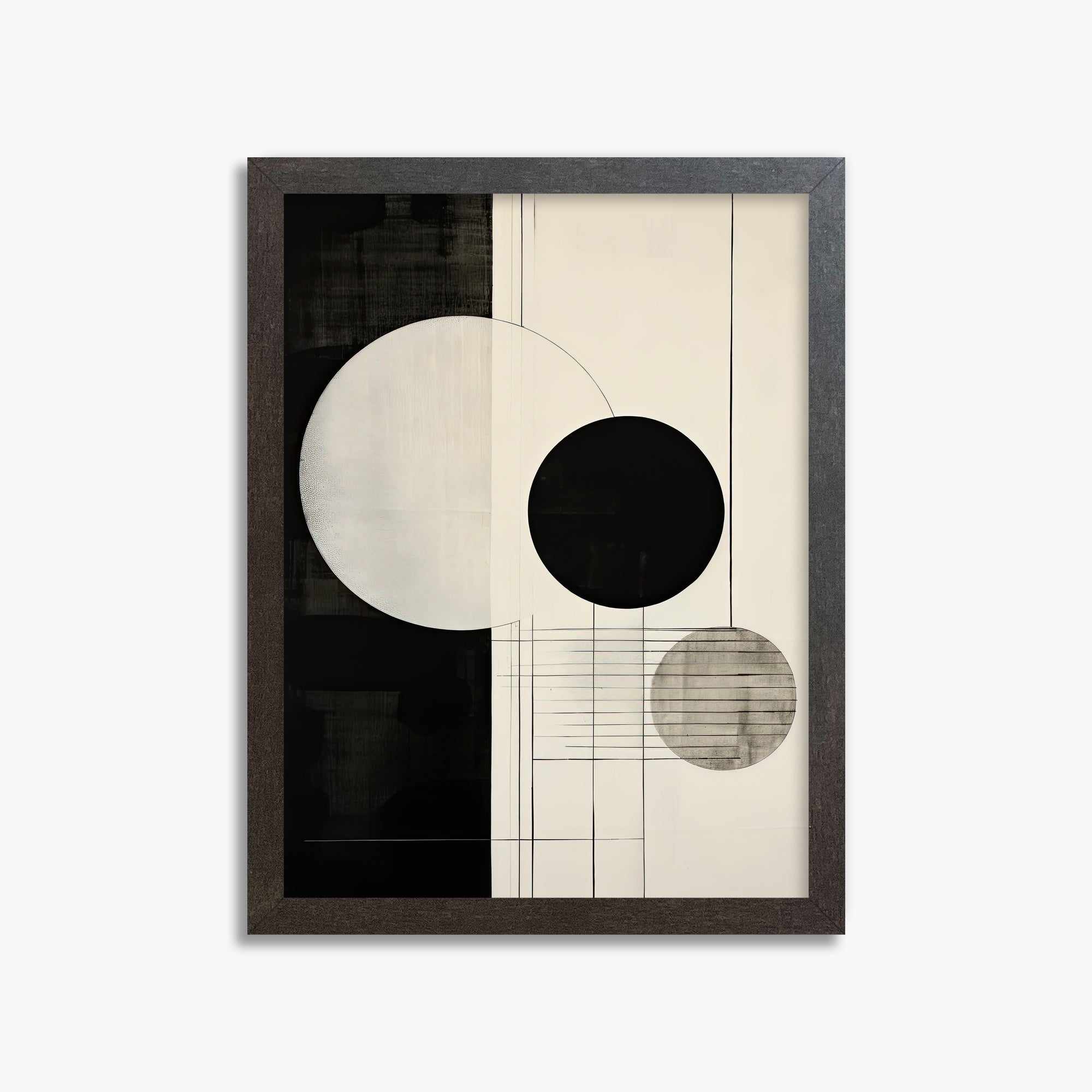 Tri-Phase Alignment, 30x40cm Framed Art Reproduction With Espresso Frame