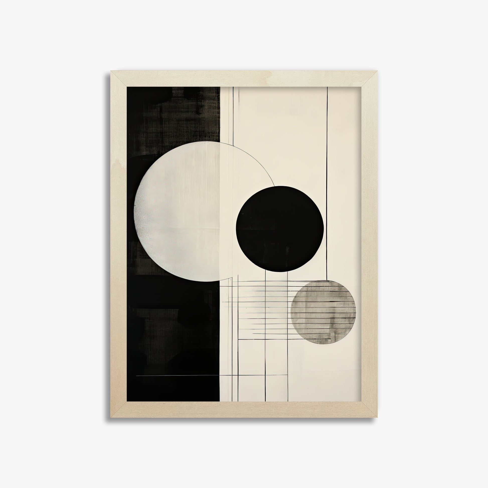 Tri-Phase Alignment, 30x40cm Framed Art Reproduction With Lime Wood Frame