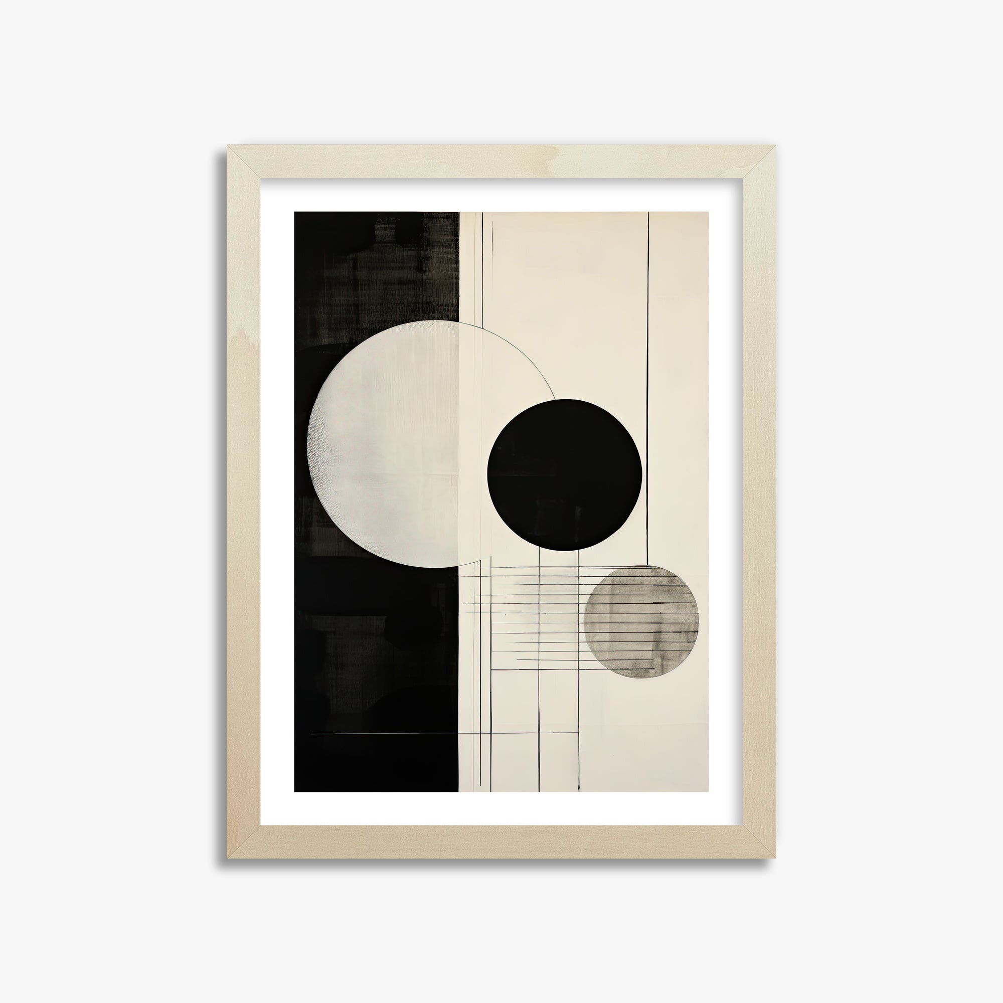 Tri-Phase Alignment, 30x40cm Framed Art Reproduction With Lime Wood Frame