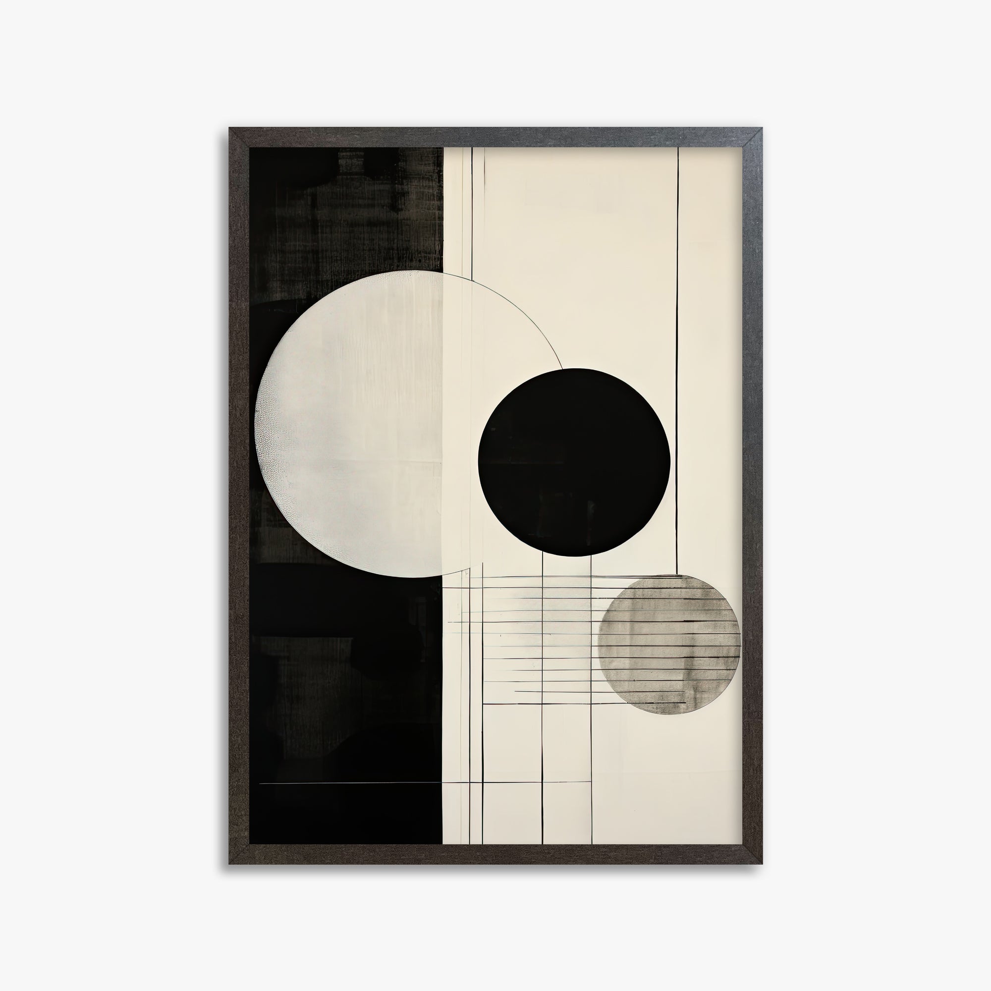 Tri-Phase Alignment, 50x70cm Framed Art Reproduction With Espresso Frame
