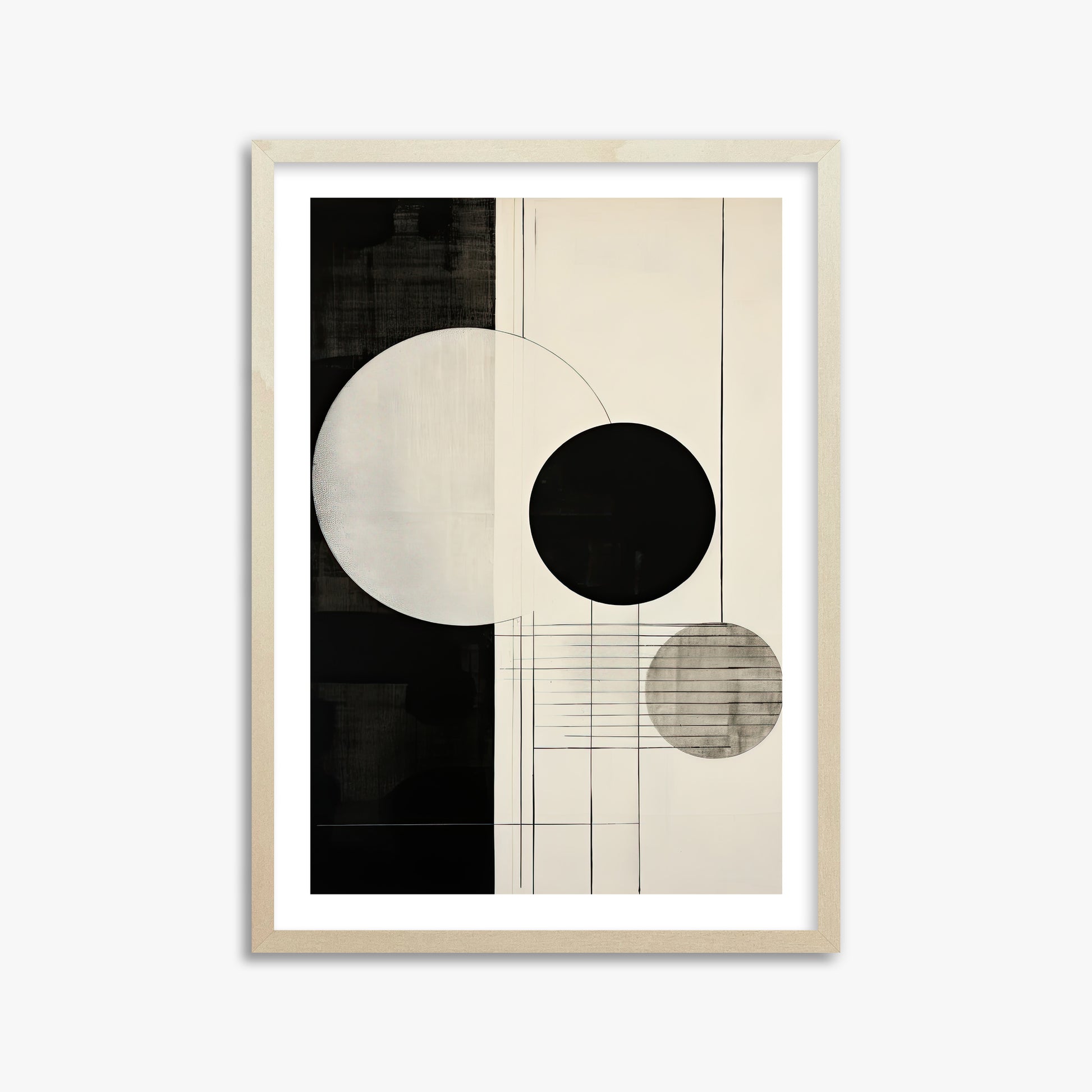 Tri-Phase Alignment, 50x70cm Framed Art Reproduction With Lime Wood Frame