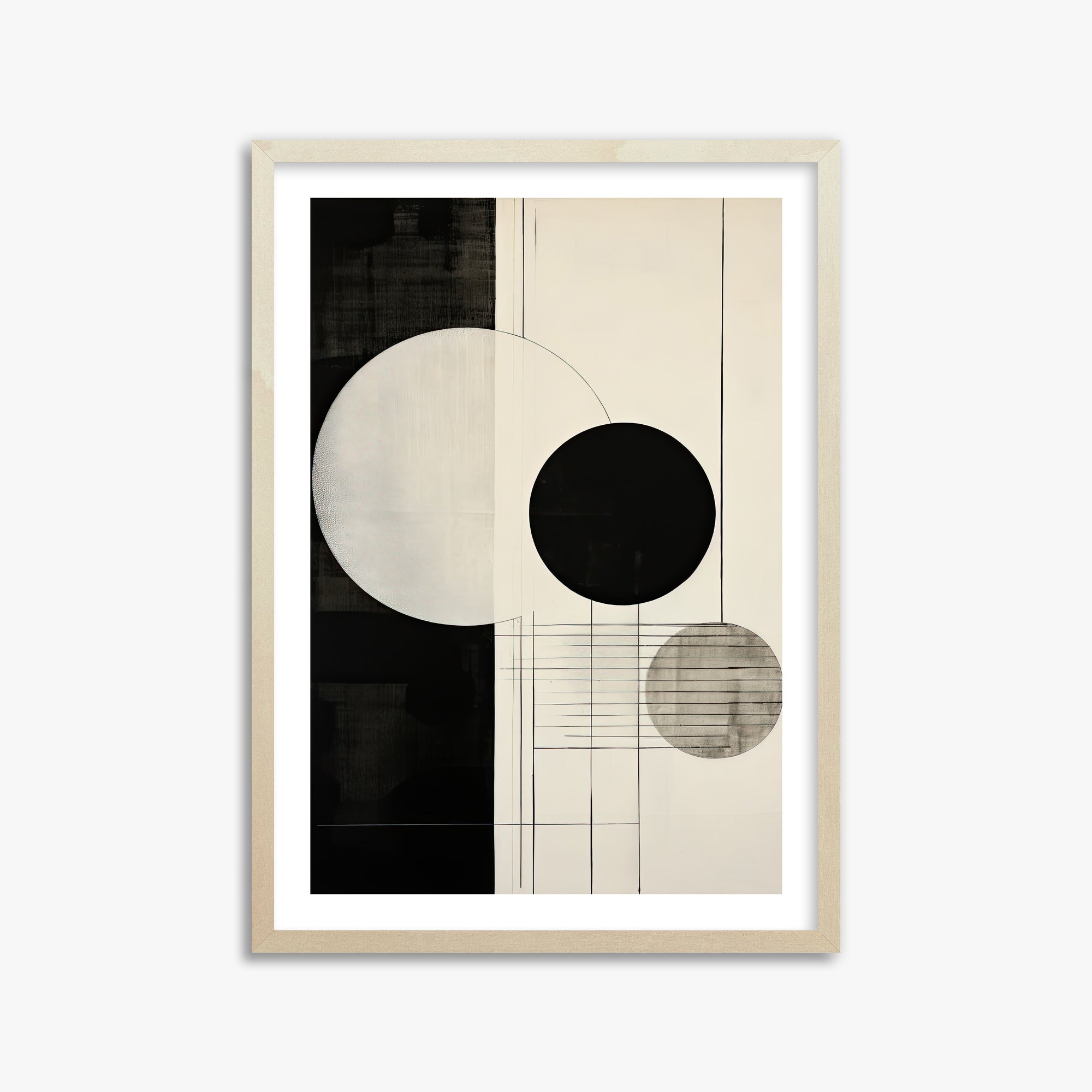 Tri-Phase Alignment, 50x70cm Framed Art Reproduction With Lime Wood Frame