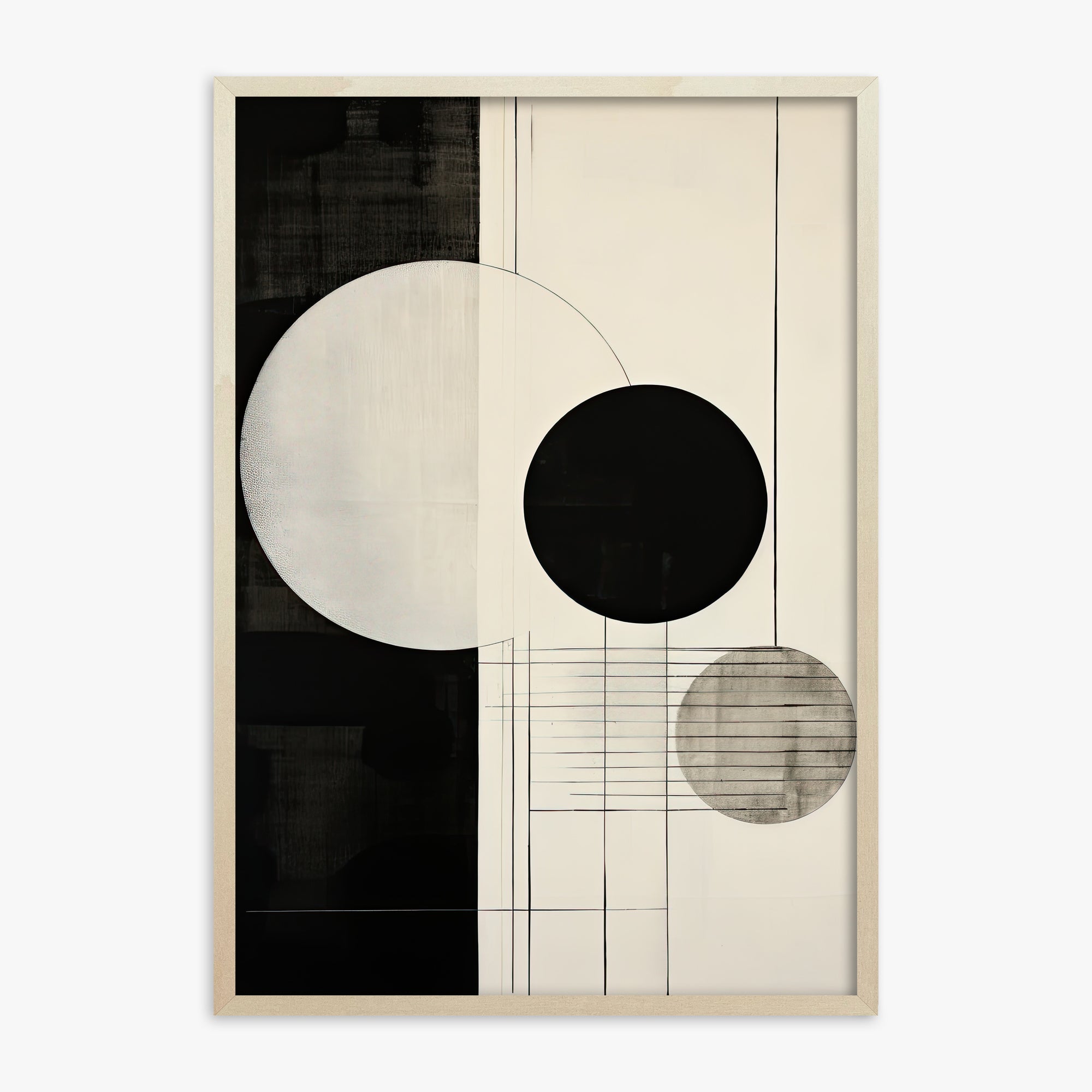 Tri-Phase Alignment, 70x100cm Framed Art Reproduction With Lime Wood Frame