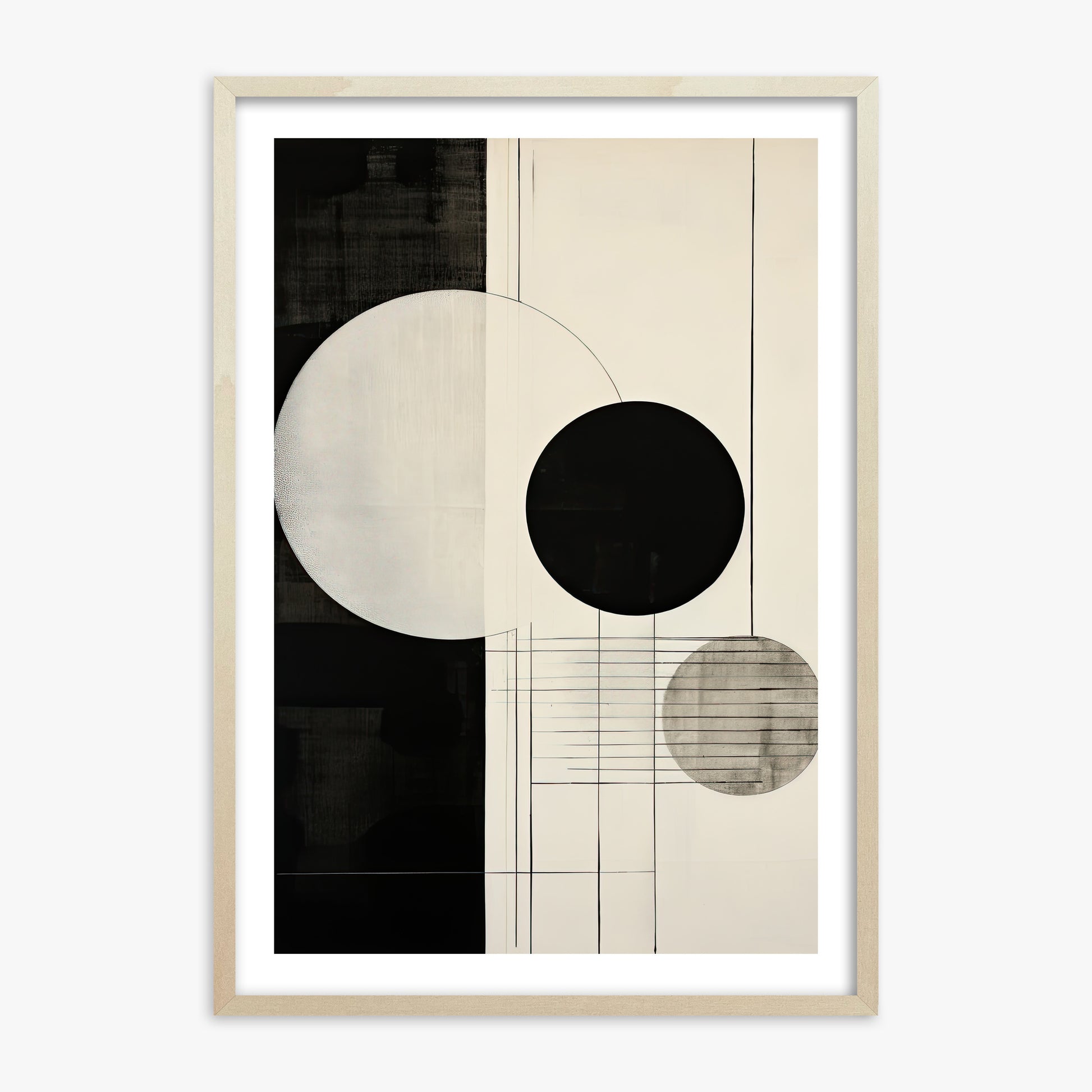 Tri-Phase Alignment, 70x100cm Framed Art Reproduction With Lime Wood Frame