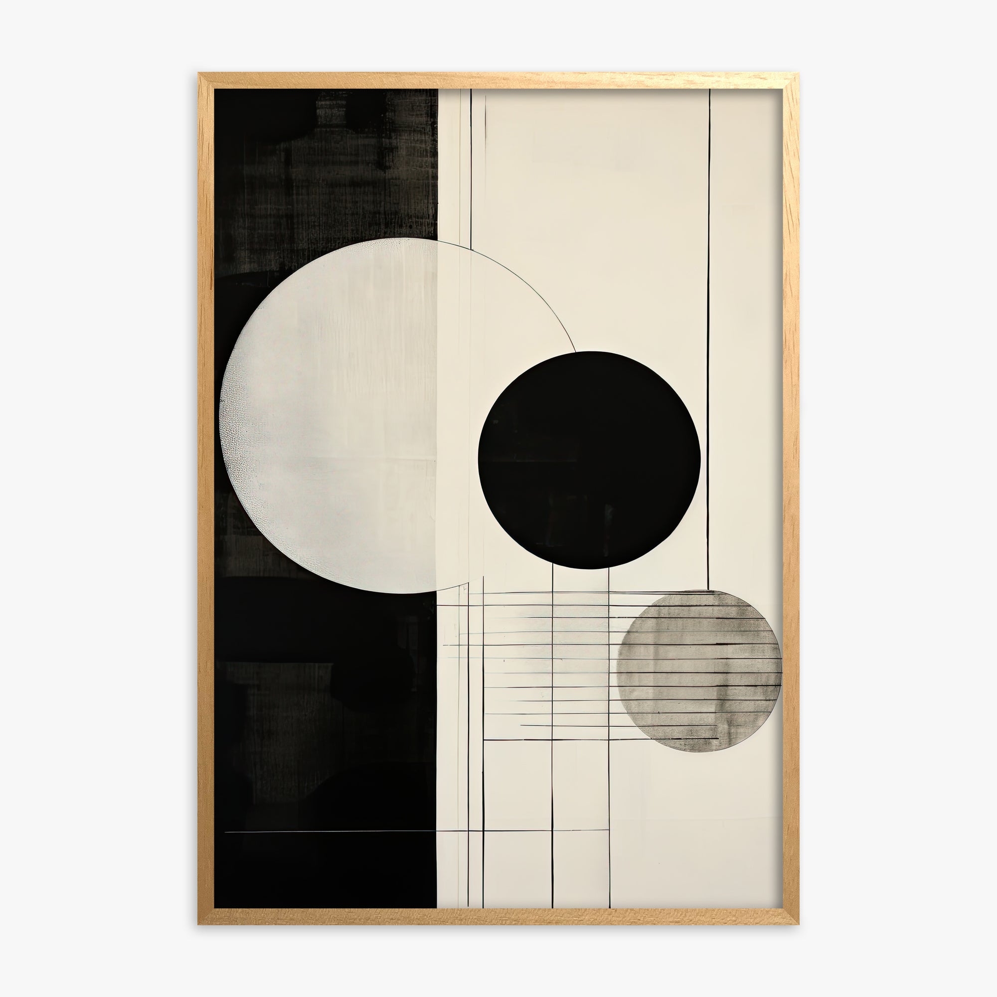Tri-Phase Alignment, Oak Framed Poster With Oak Frame