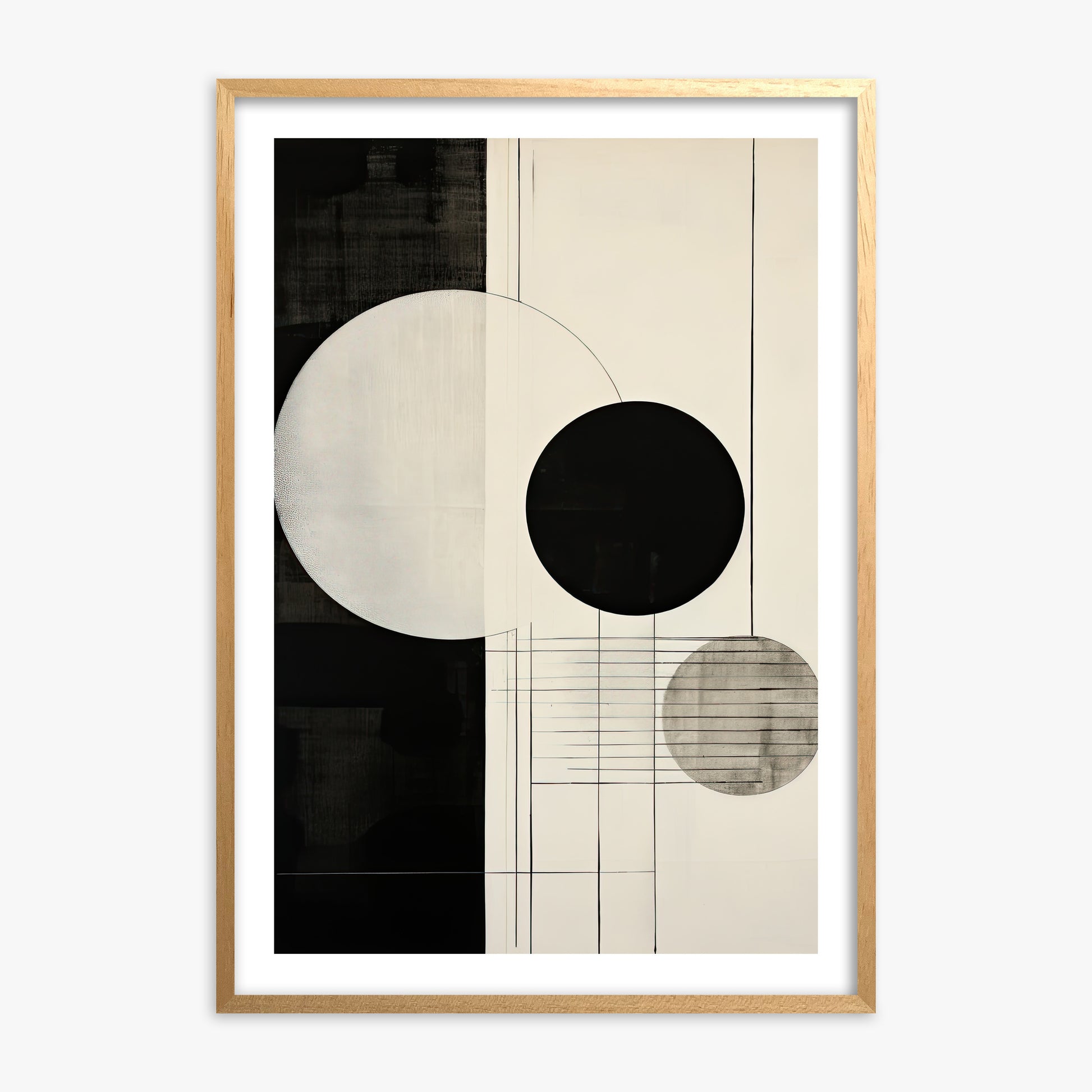 Tri-Phase Alignment, Oak Framed Poster With Oak Frame