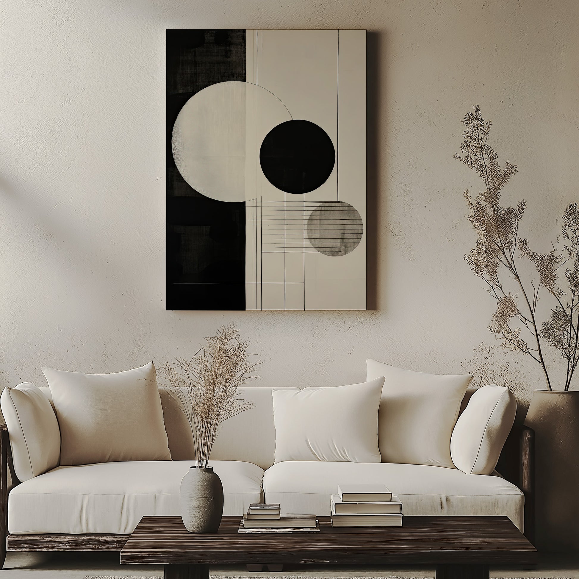 Design Concept No. 57 for Tri-Phase Alignment Japanese Satin Canvas Wall Art