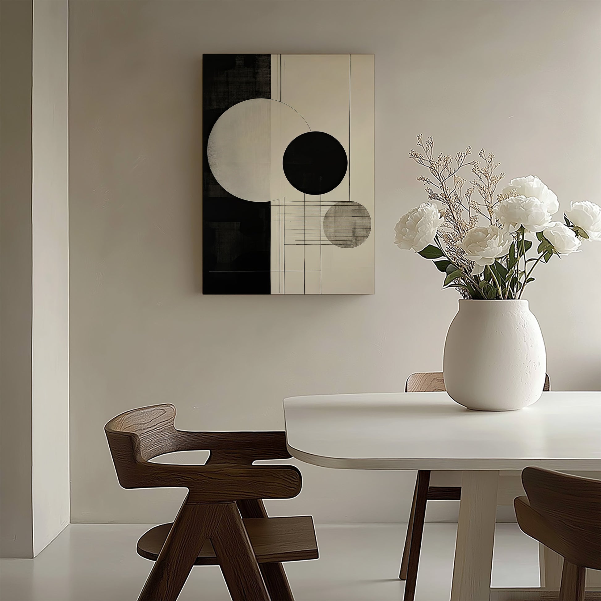 Design Concept No. 58 for Tri-Phase Alignment Japanese Satin Canvas Wall Art