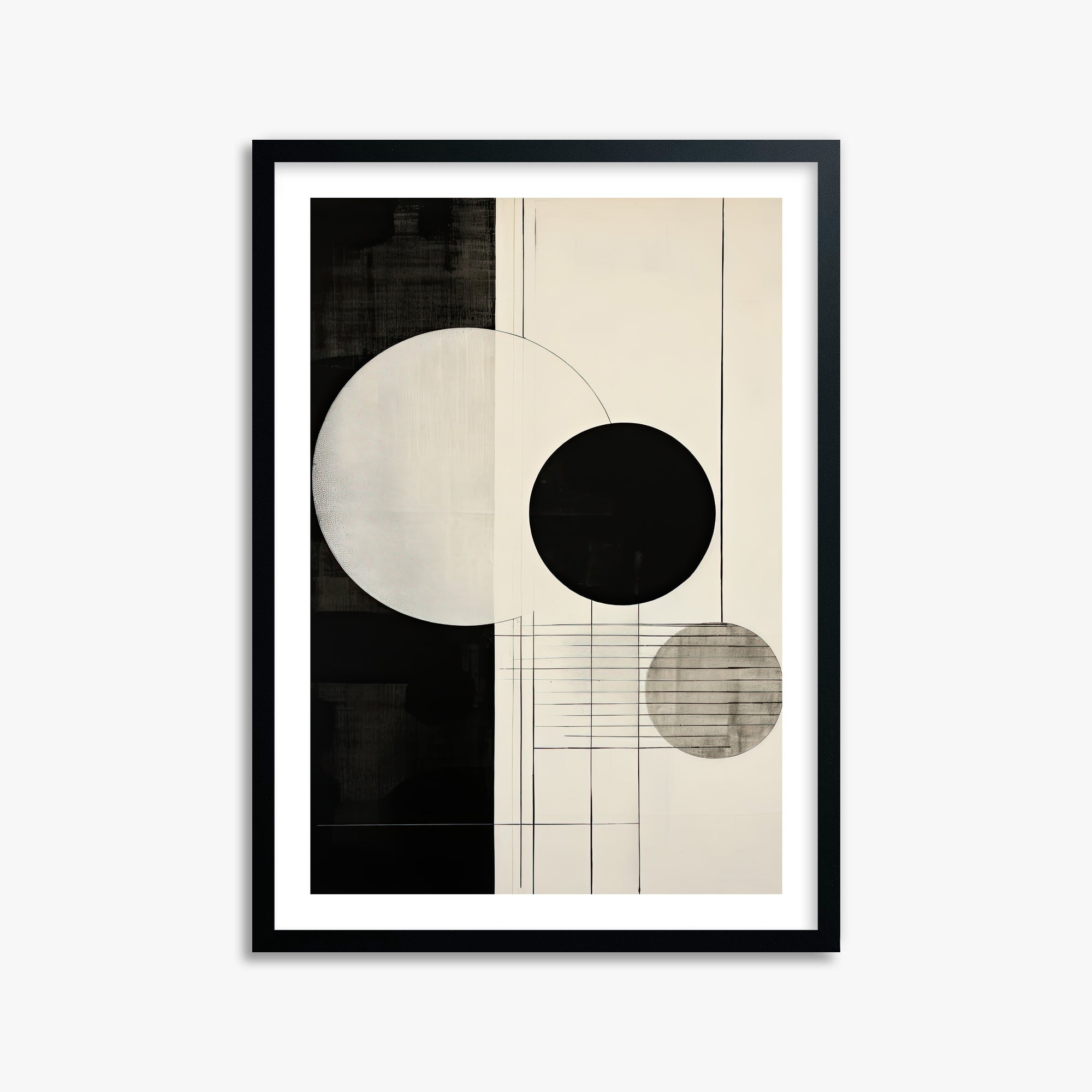 Tri-Phase Alignment, 50x70cm Black Framed Art Reproduction
