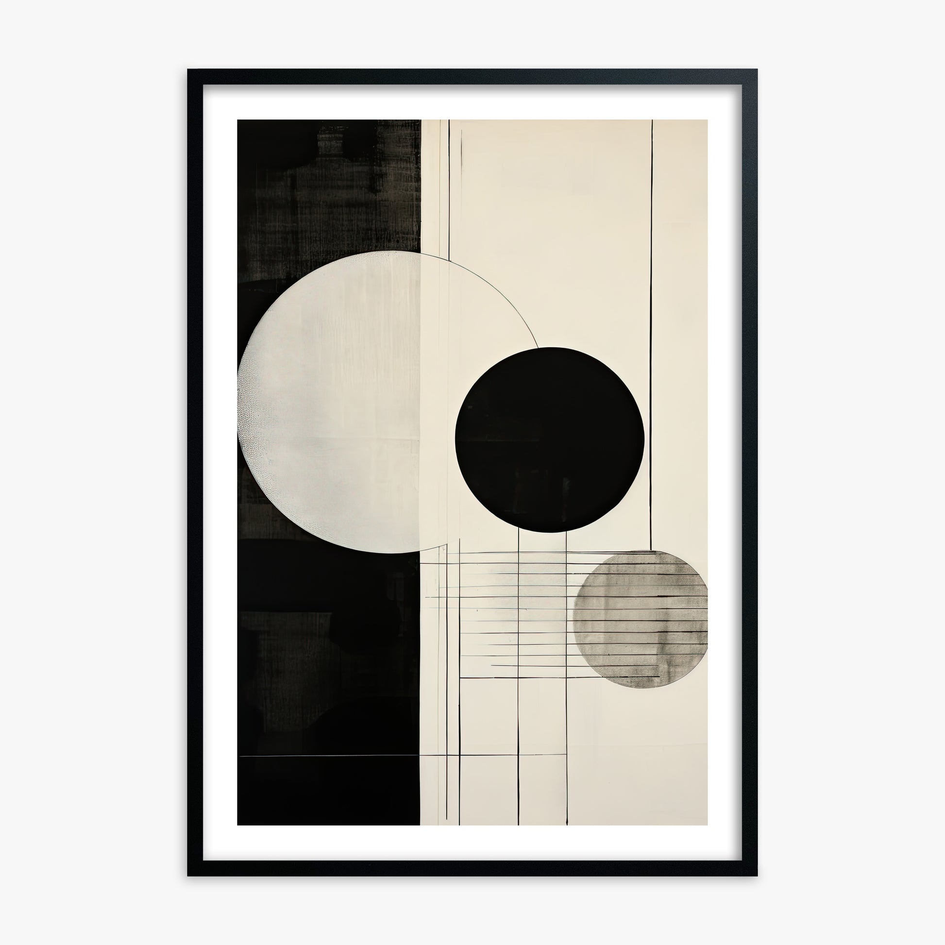 Tri-Phase Alignment, 70x100cm Black Framed Art Reproduction