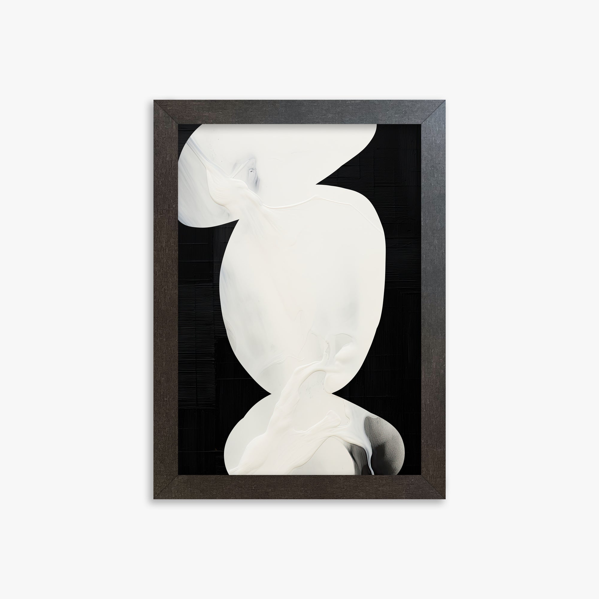Ivory Silhouette, 21x30cm Framed Art Reproduction With Espresso Frame