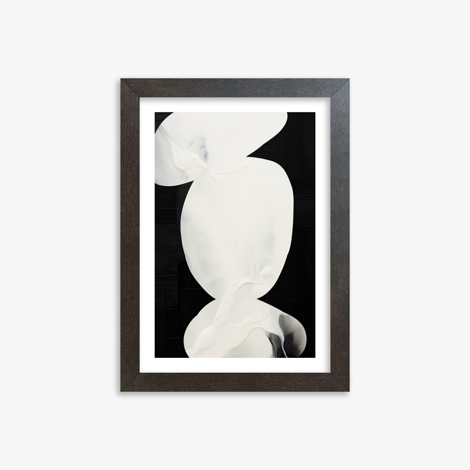 Ivory Silhouette, 21x30cm Framed Art Reproduction With Espresso Frame