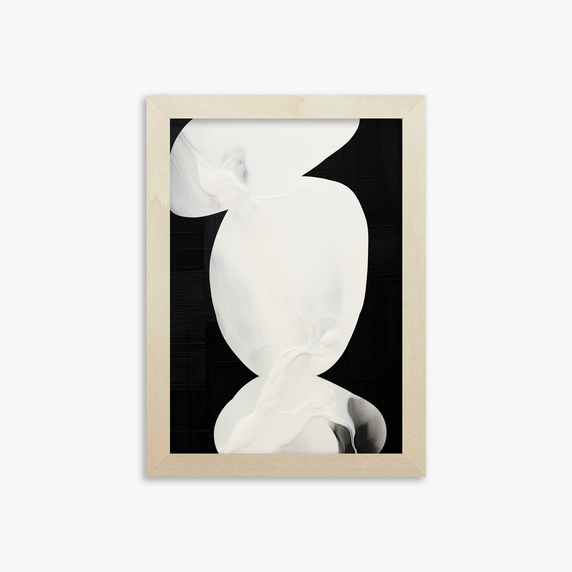 Ivory Silhouette, 21x30cm Framed Art Reproduction With Lime Wood Frame
