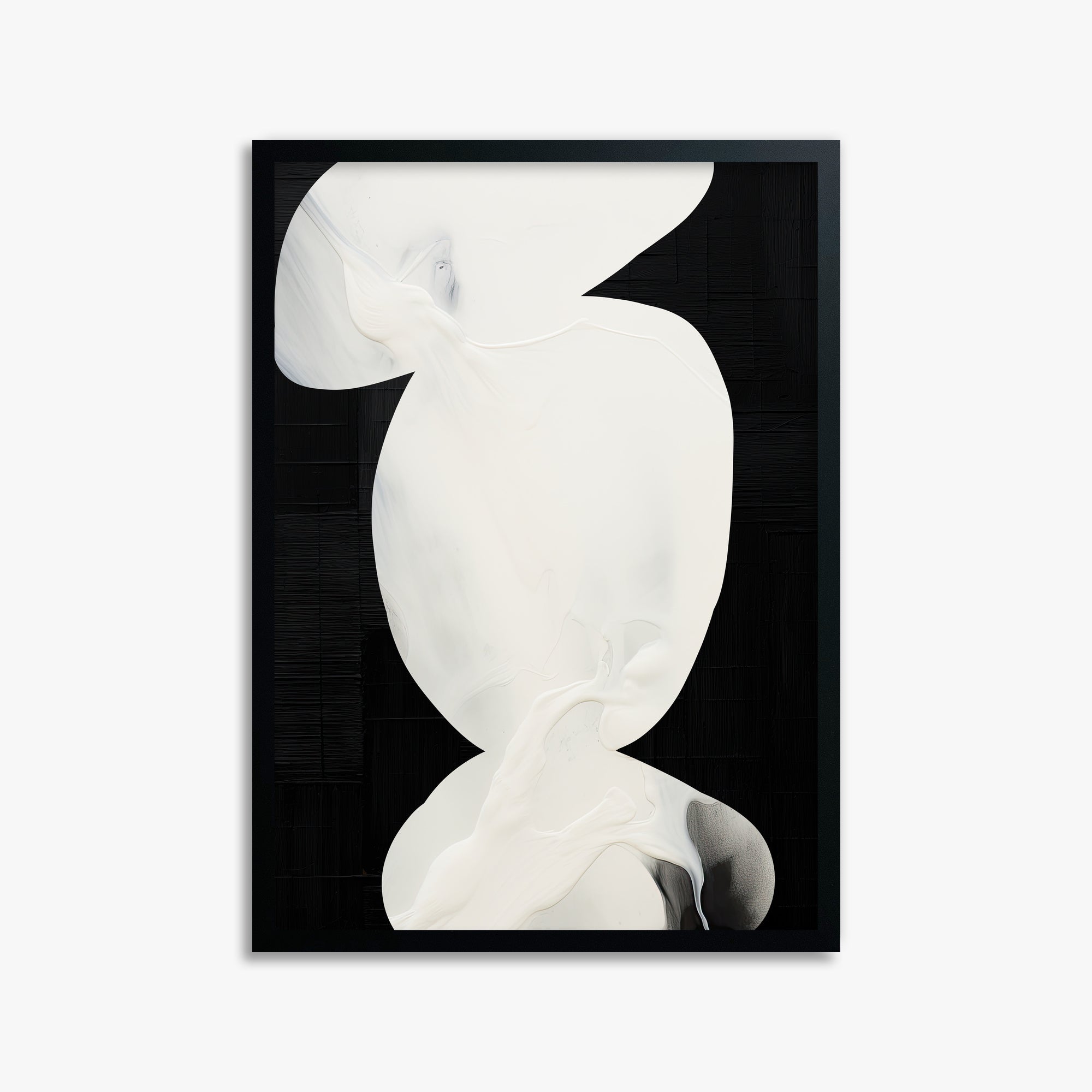 Ivory Silhouette, 50x70cm Framed Poster With Black Frame