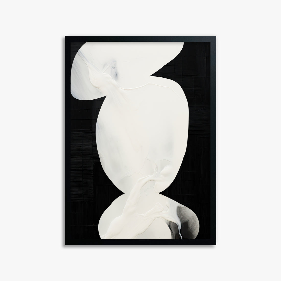 Ivory Silhouette, 50x70cm Framed Poster With Black Frame