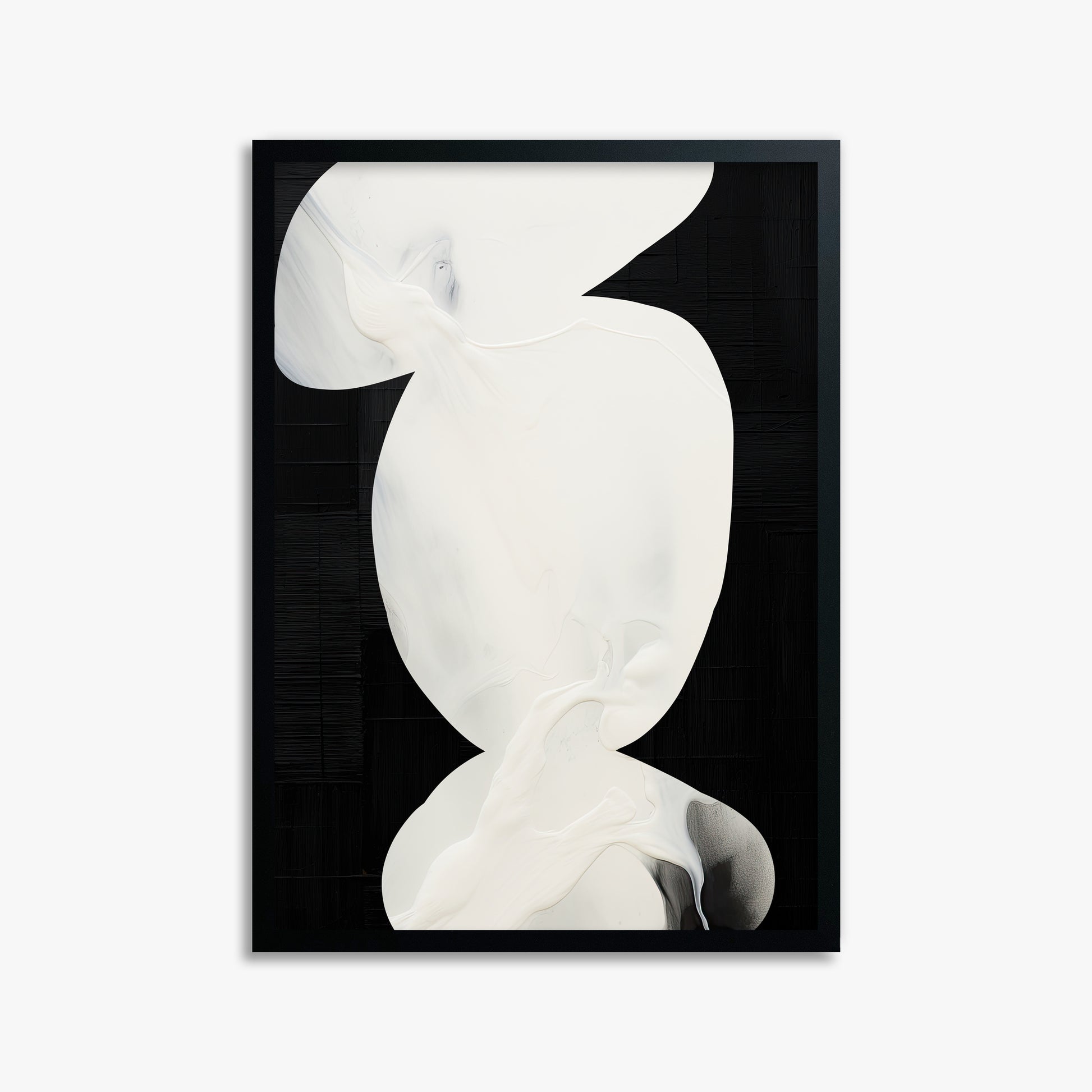 Ivory Silhouette, 50x70cm Framed Poster With Black Frame