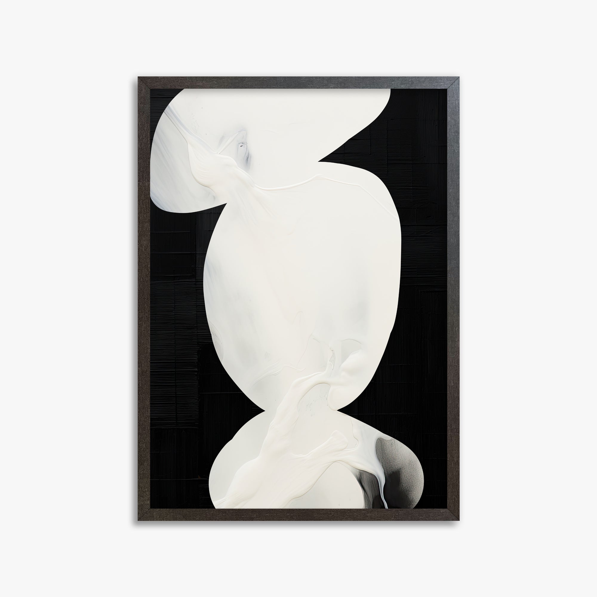 Ivory Silhouette, 50x70cm Framed Art Reproduction With Espresso Frame