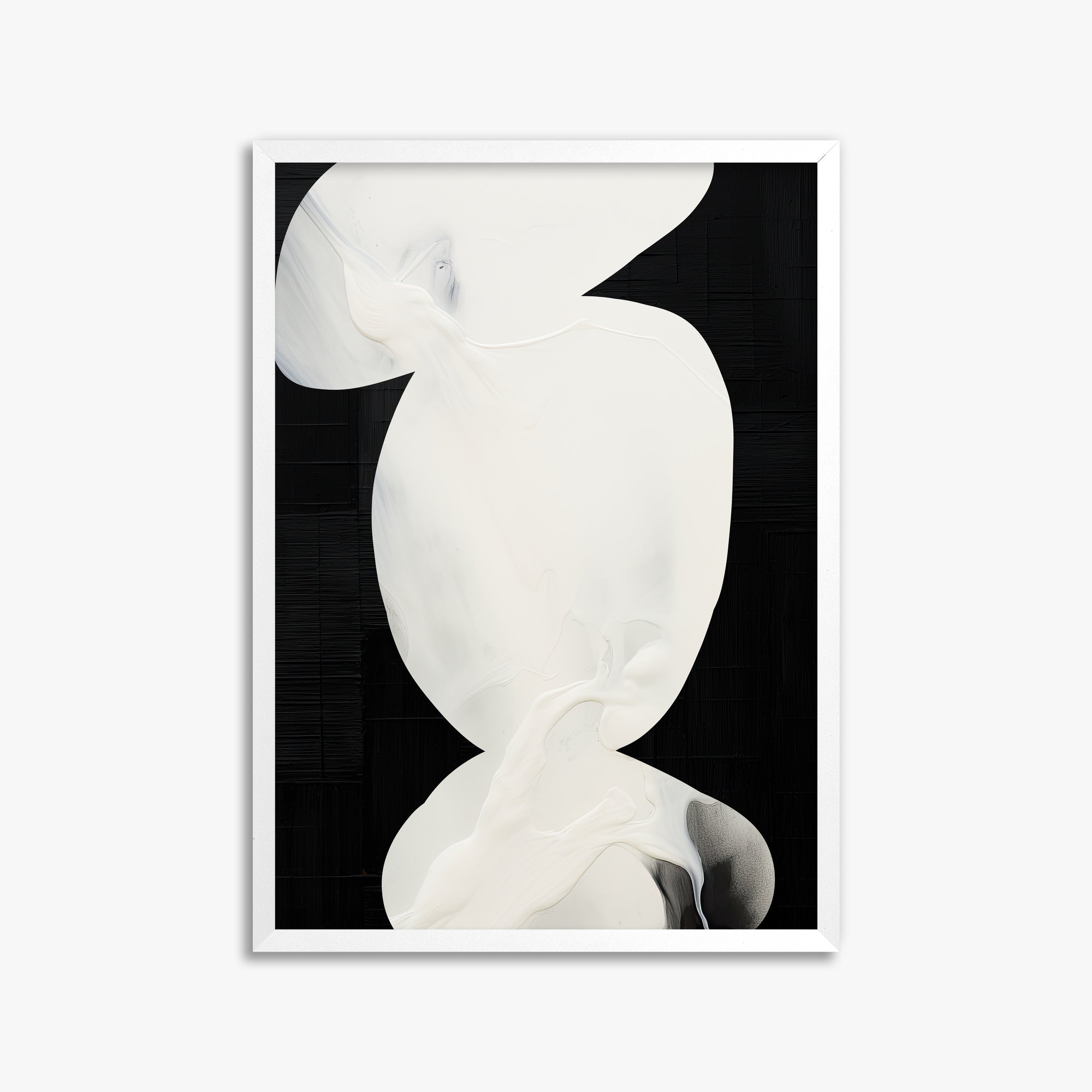 Ivory Silhouette, 50x70cm Framed Poster With White Frame