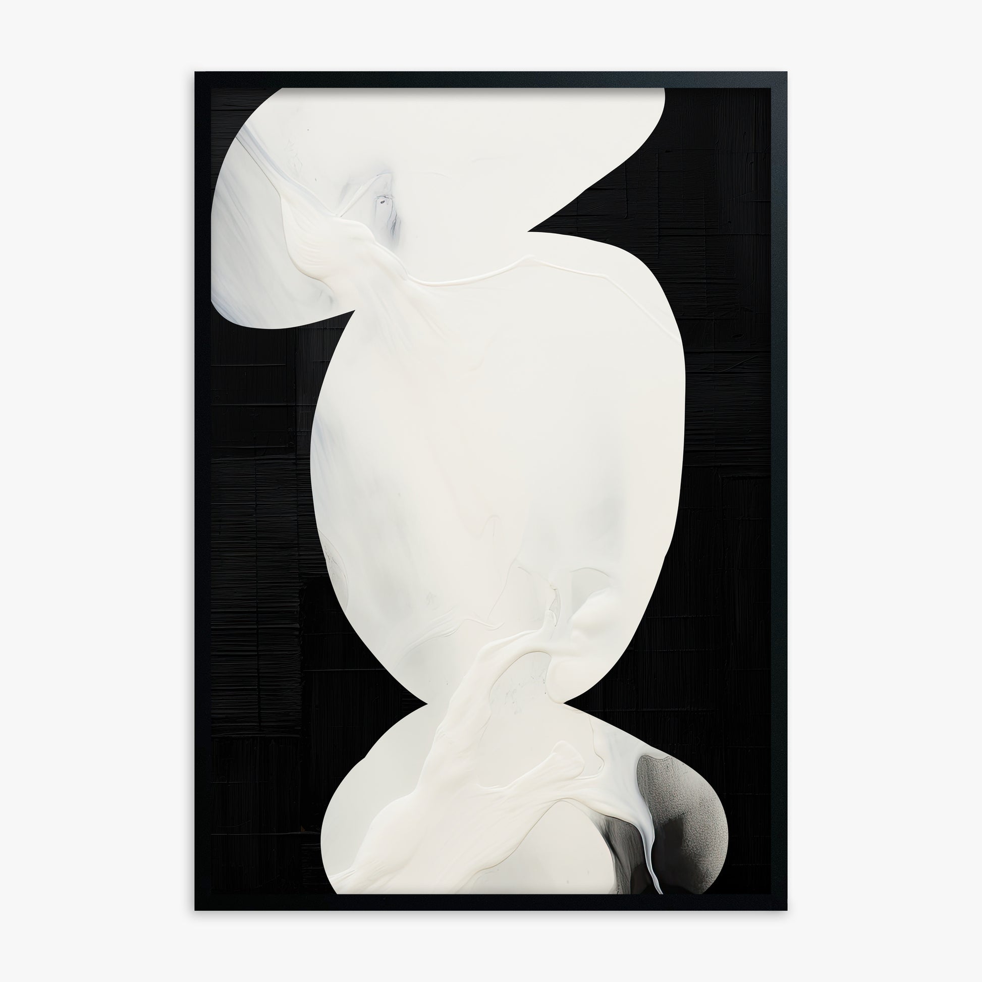 Ivory Silhouette, Black Framed Poster With Black Frame