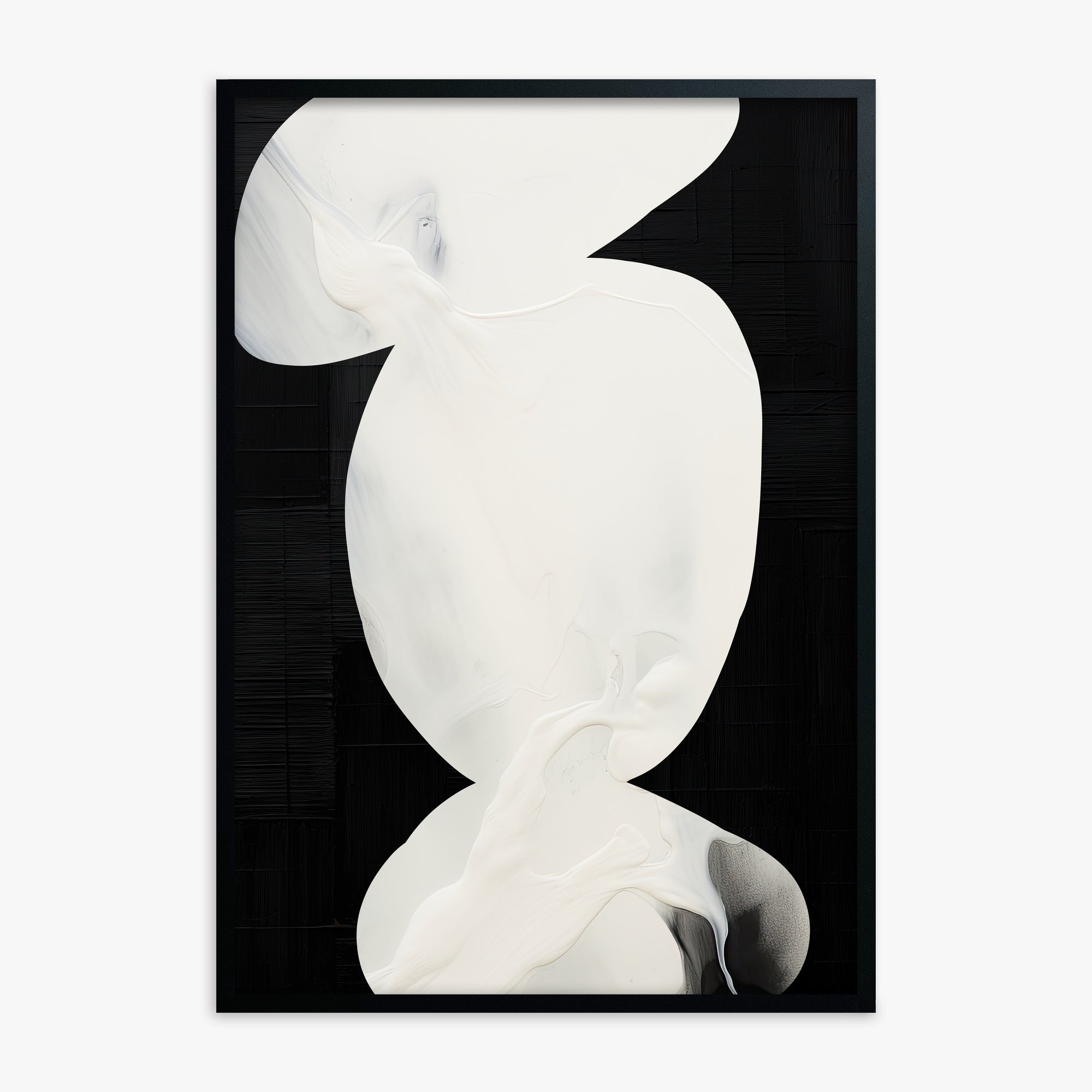 Ivory Silhouette, Black Framed Poster With Black Frame