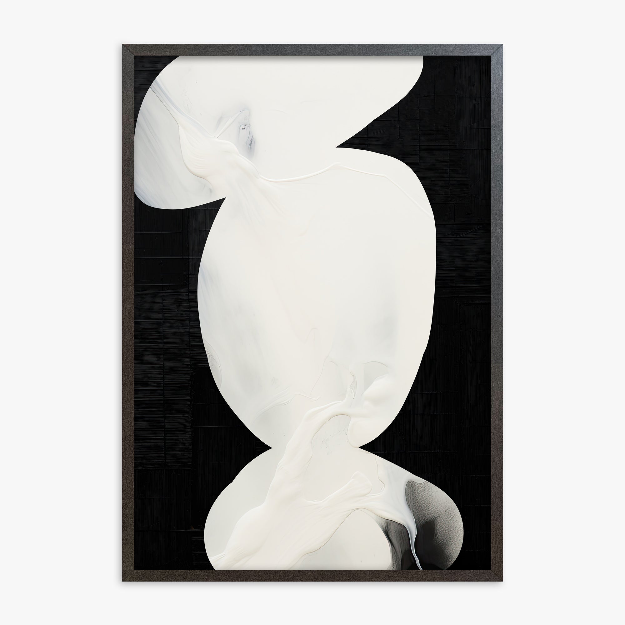 Ivory Silhouette, 70x100cm Framed Art Reproduction With Espresso Frame