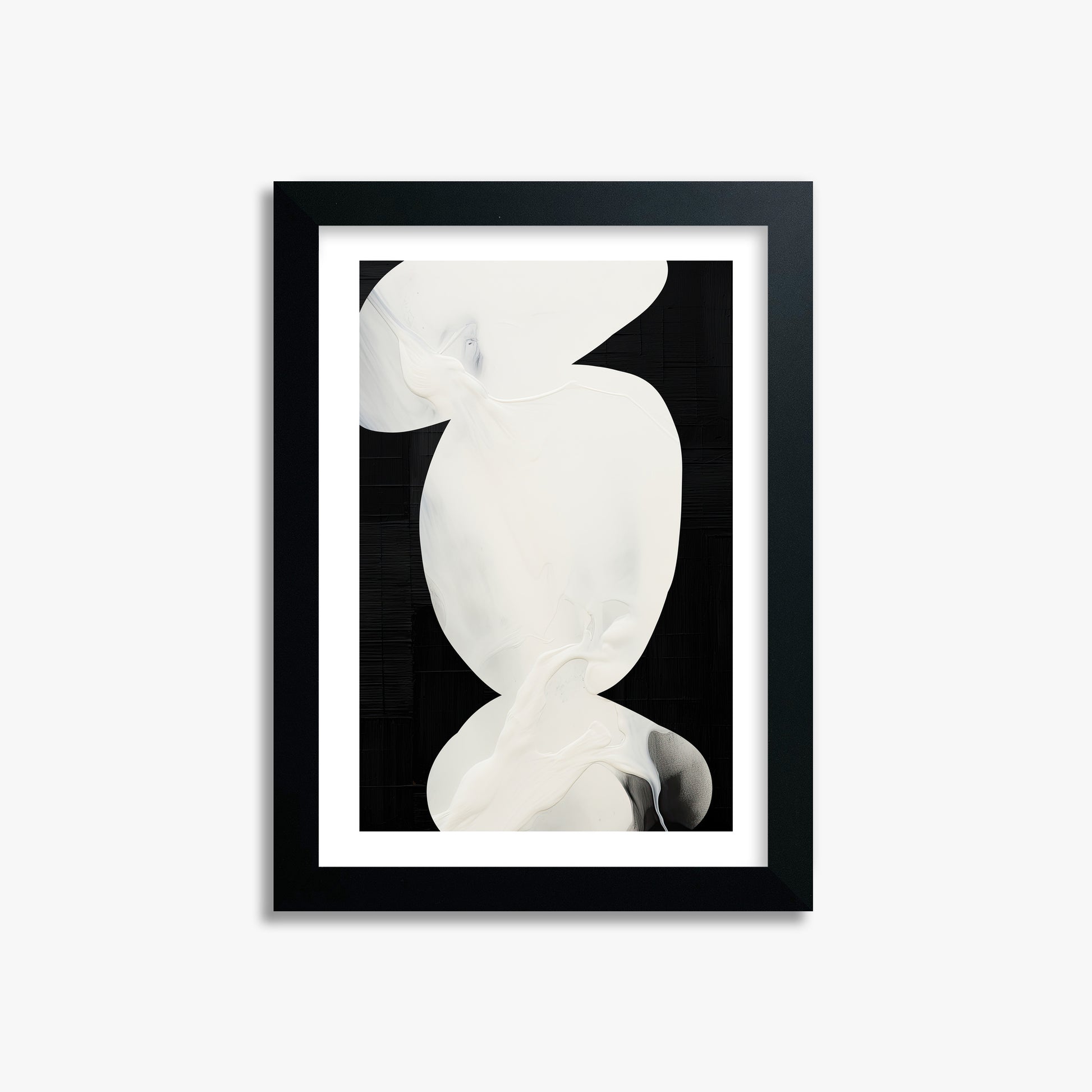 Ivory Silhouette, 21x30cm Black Framed Art Reproduction
