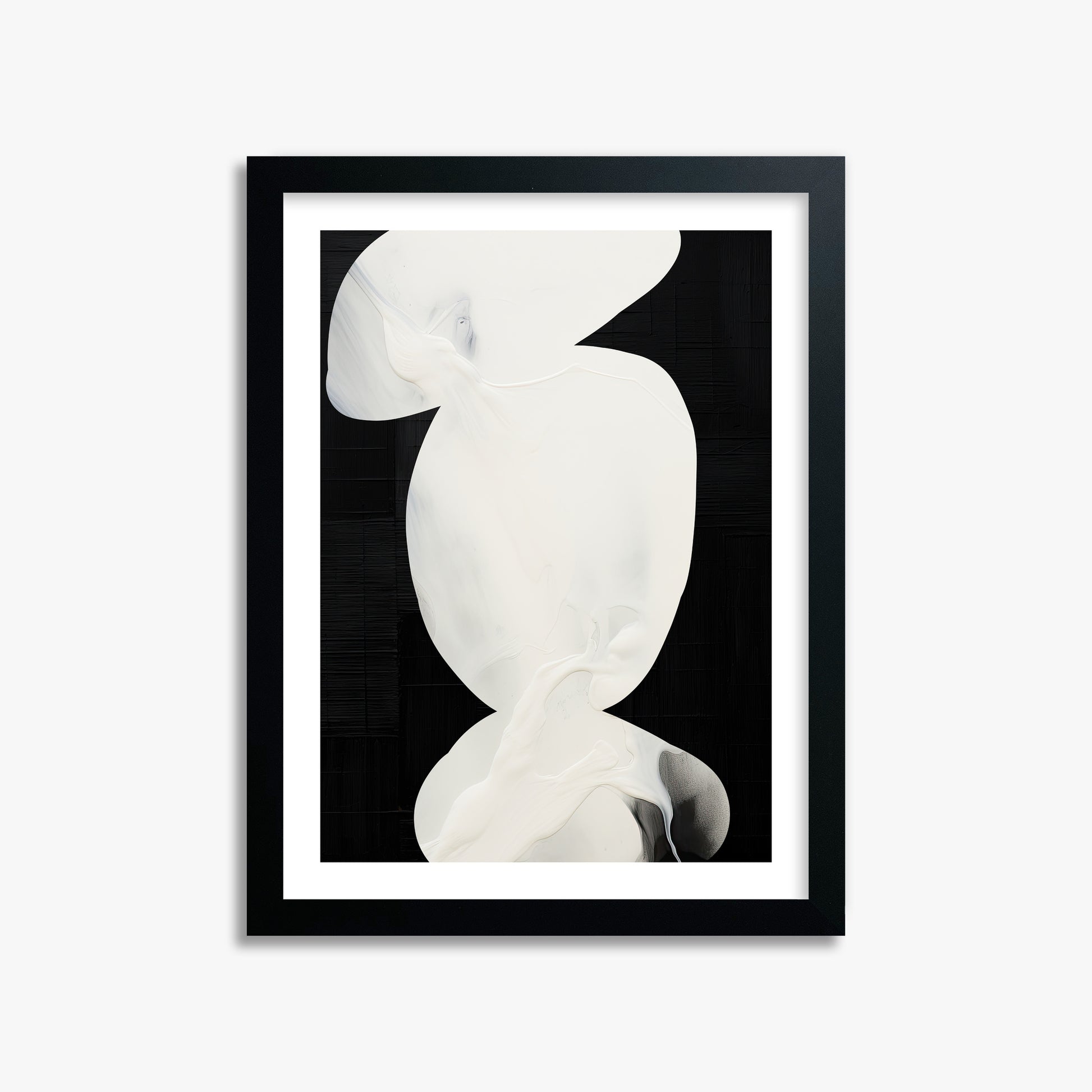 Ivory Silhouette, 30x40cm Black Framed Art Reproduction