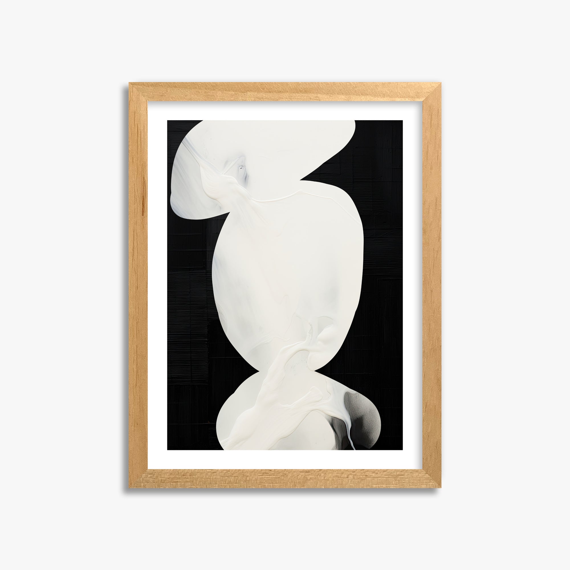 Ivory Silhouette, 30x40cm Oak Framed Art Reproduction