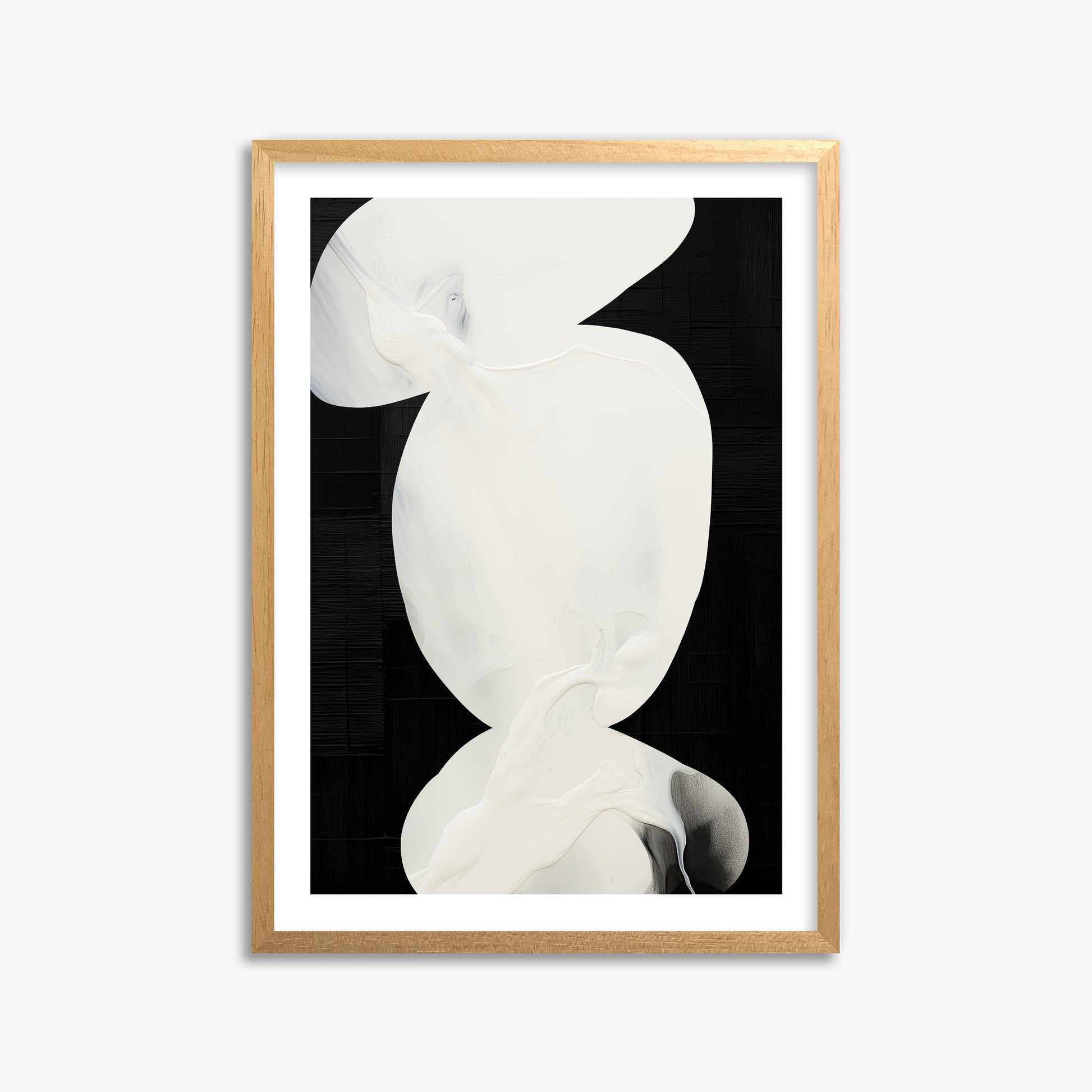 Ivory Silhouette, 50x70cm Oak Framed Art Reproduction