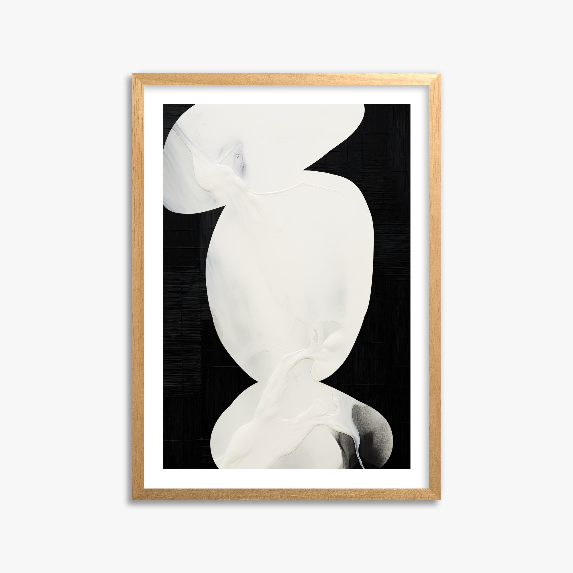 Ivory Silhouette, 50x70cm Oak Framed Art Reproduction
