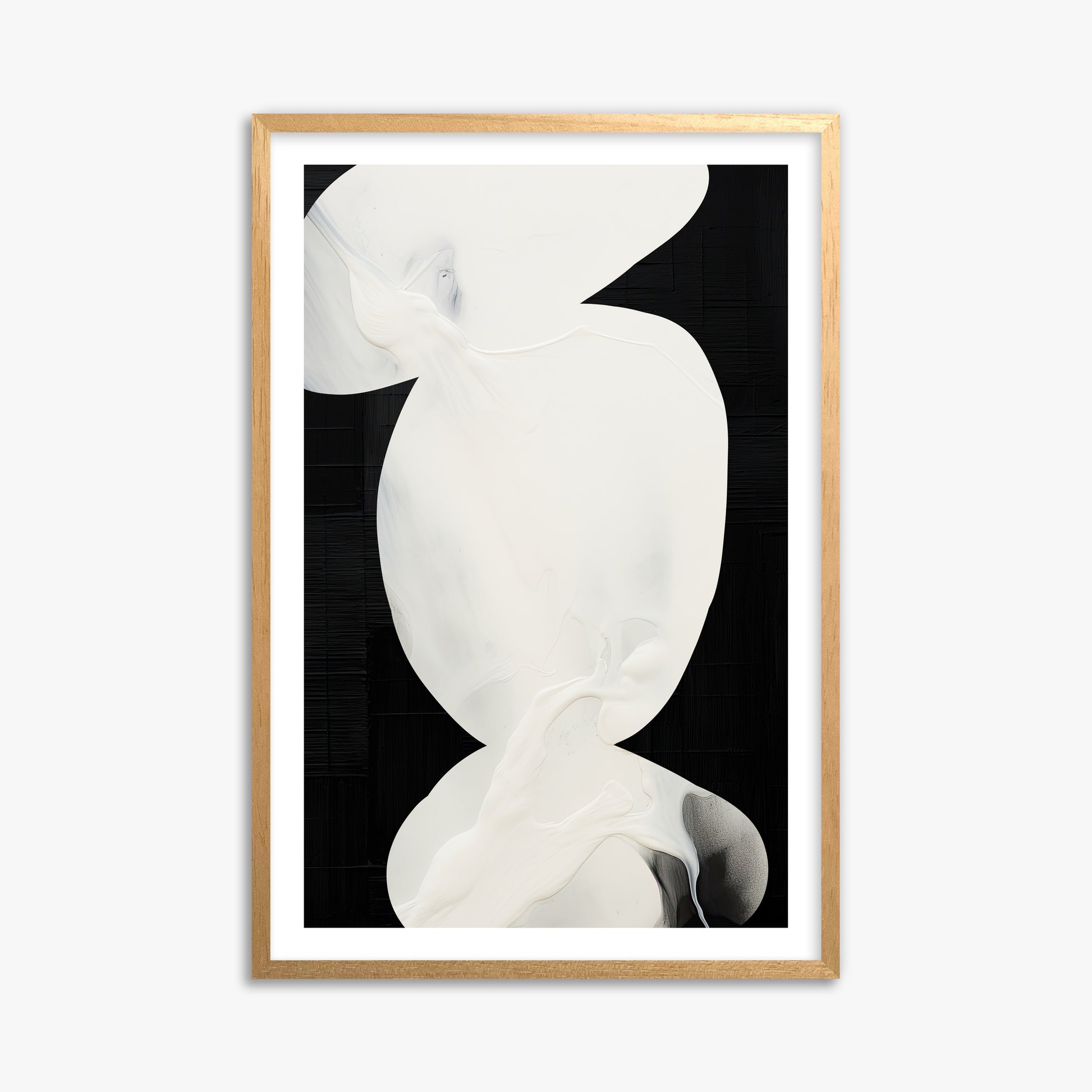 Ivory Silhouette, 61x91cm Oak Framed Art Reproduction