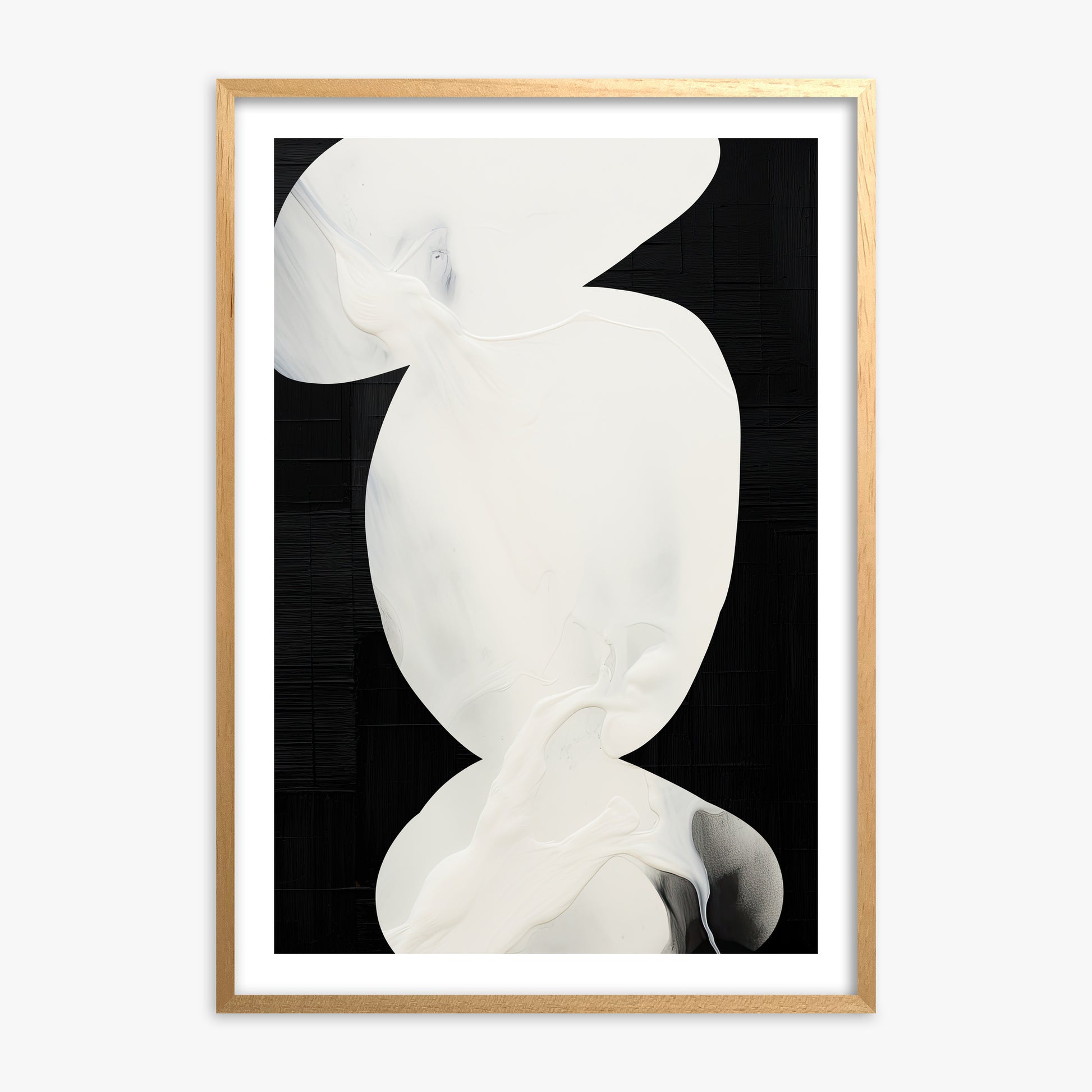 Ivory Silhouette, 70x100cm Oak Framed Art Reproduction