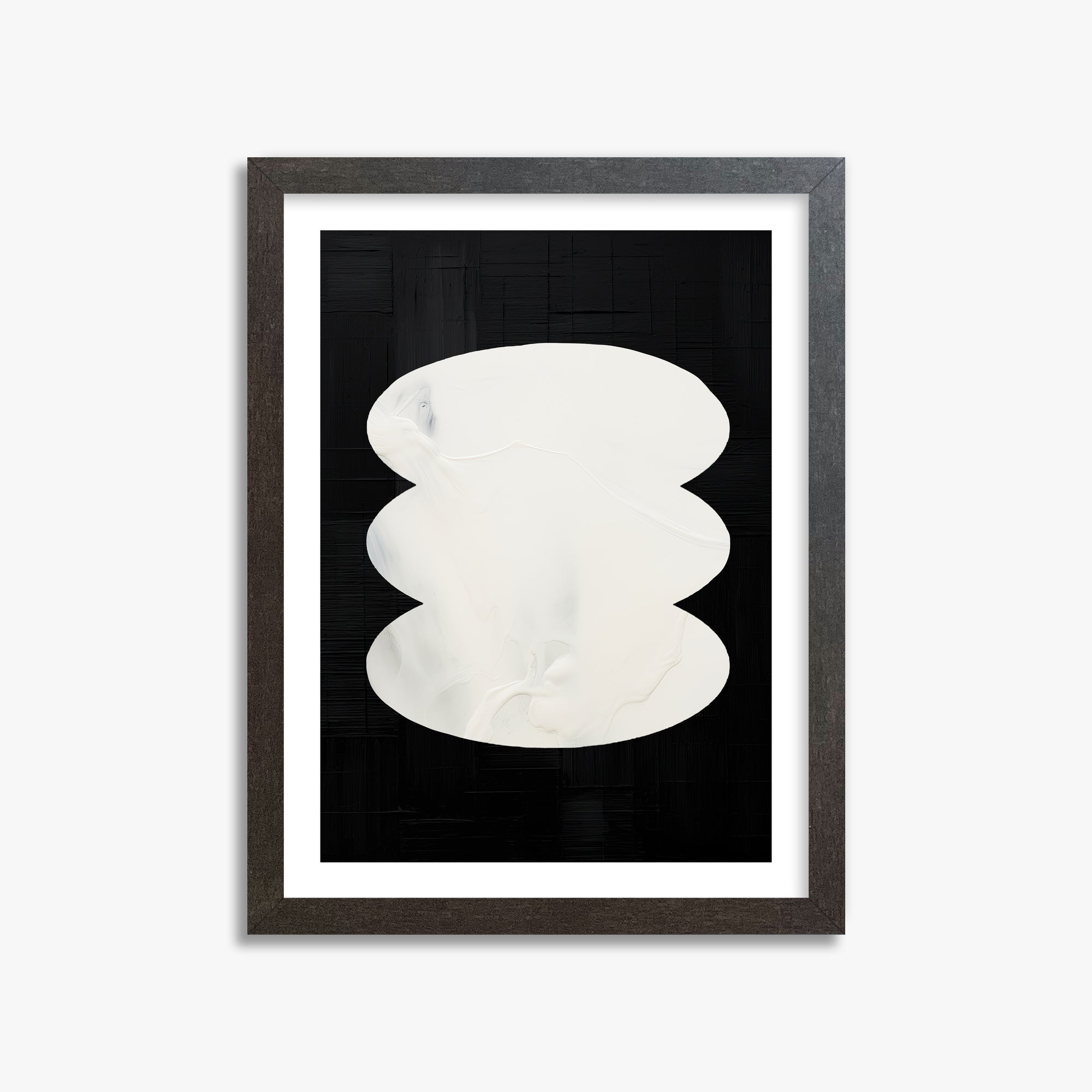 Dual Whispers, 30x40cm Framed Art Reproduction With Espresso Frame