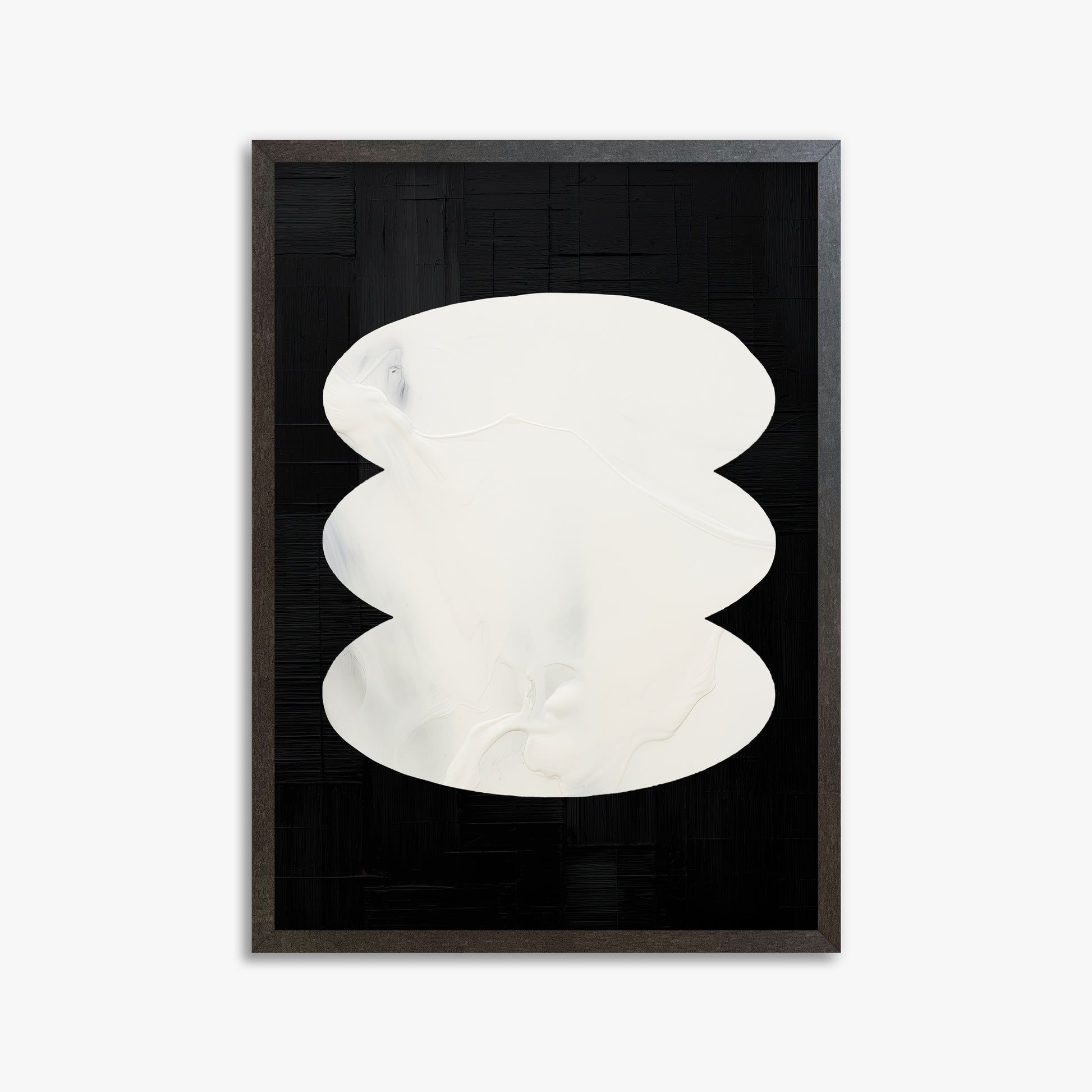 Dual Whispers, 50x70cm Framed Art Reproduction With Espresso Frame