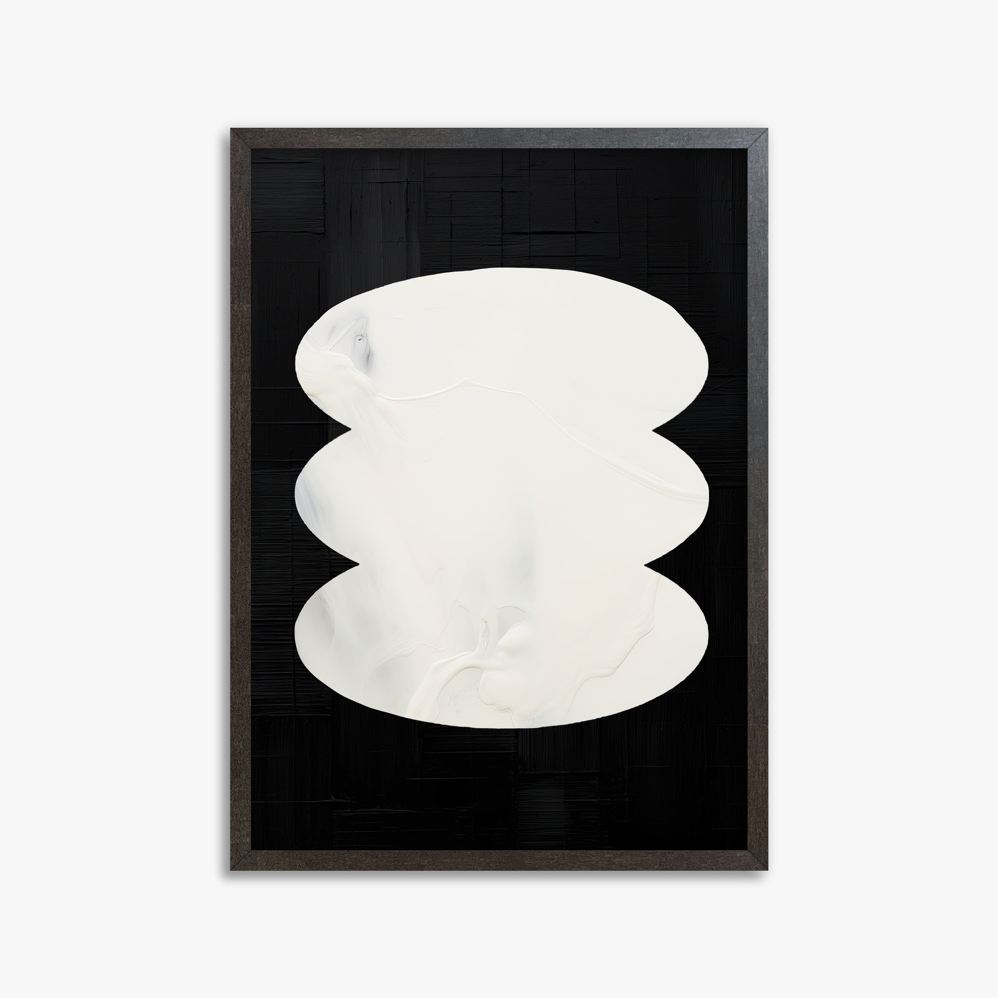 Dual Whispers, 50x70cm Framed Art Reproduction With Espresso Frame