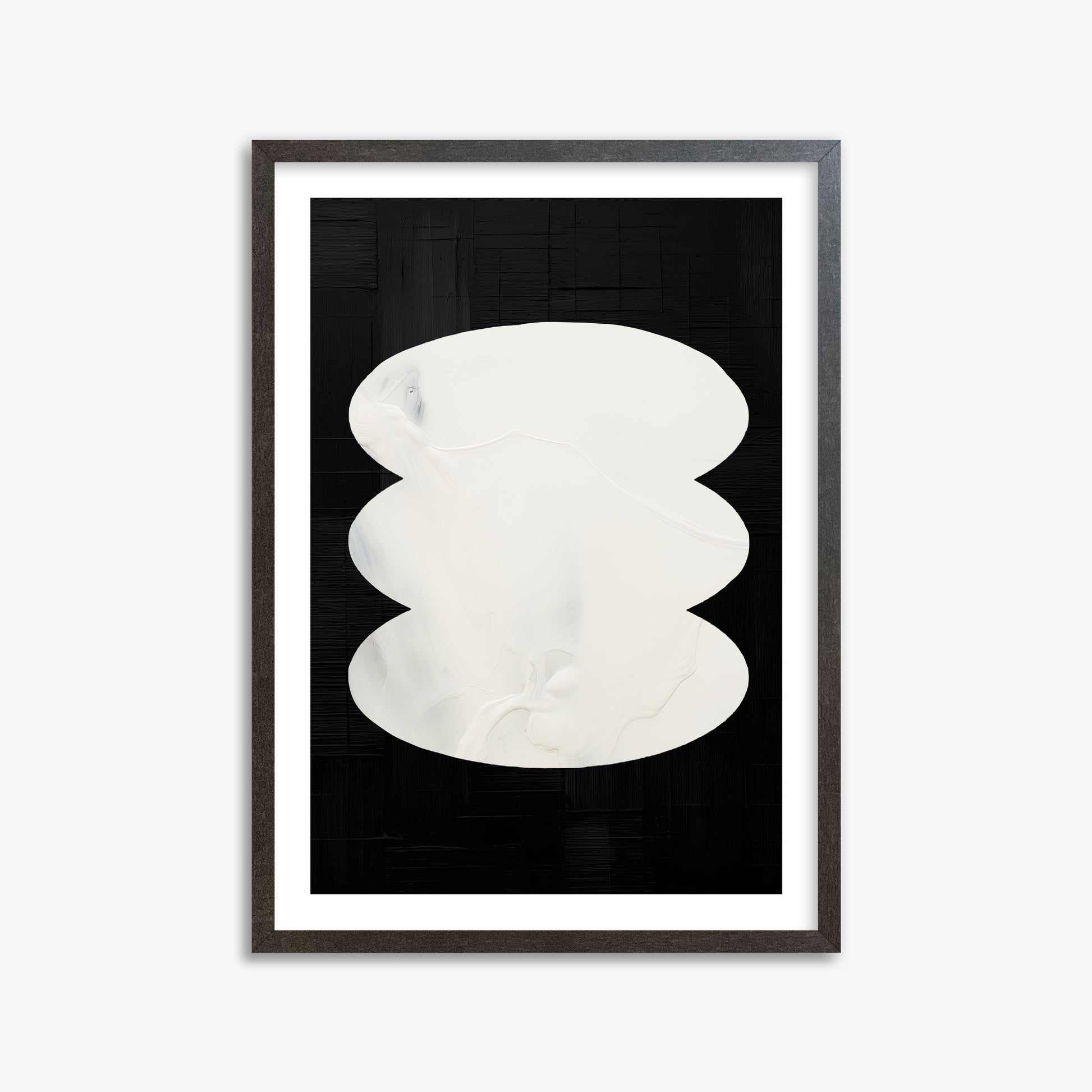 Dual Whispers, 50x70cm Framed Art Reproduction With Espresso Frame