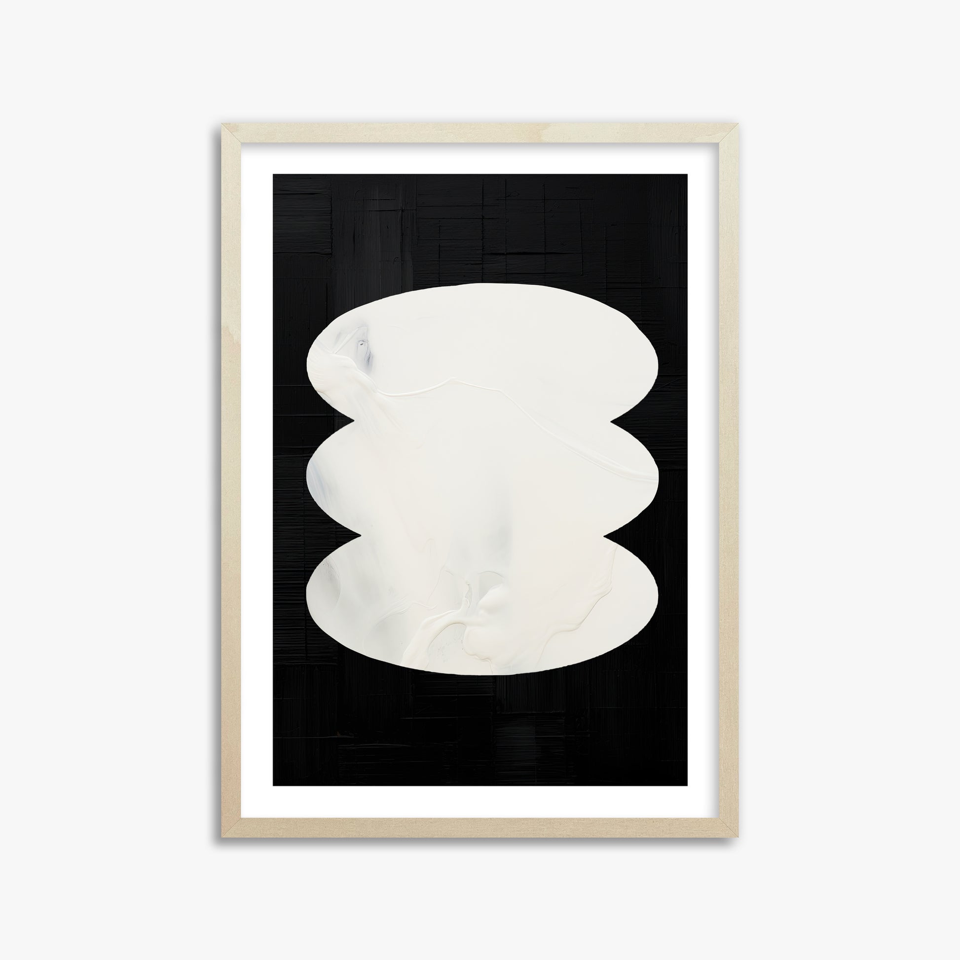 Dual Whispers, 50x70cm Framed Art Reproduction With Lime Wood Frame