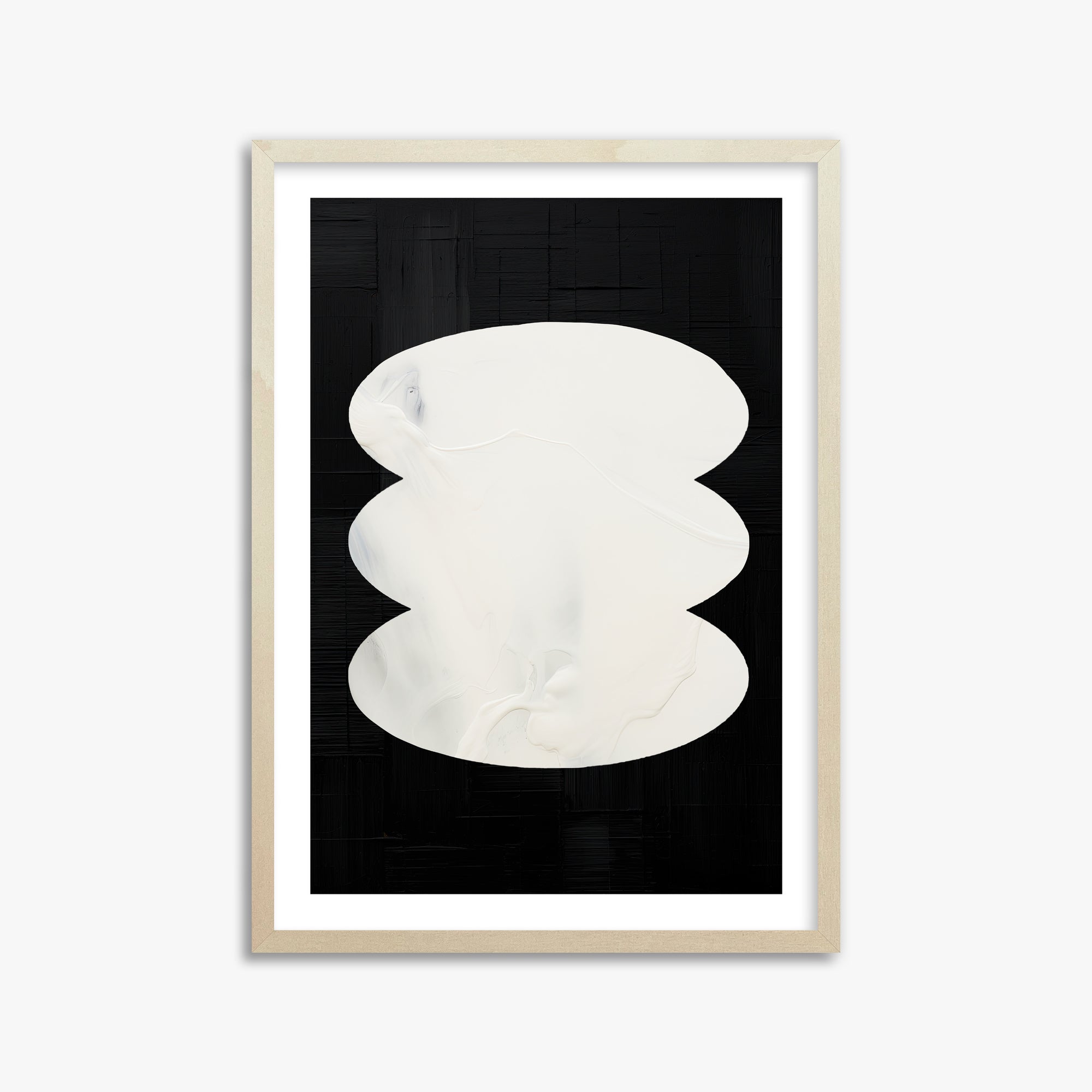 Dual Whispers, 50x70cm Framed Art Reproduction With Lime Wood Frame