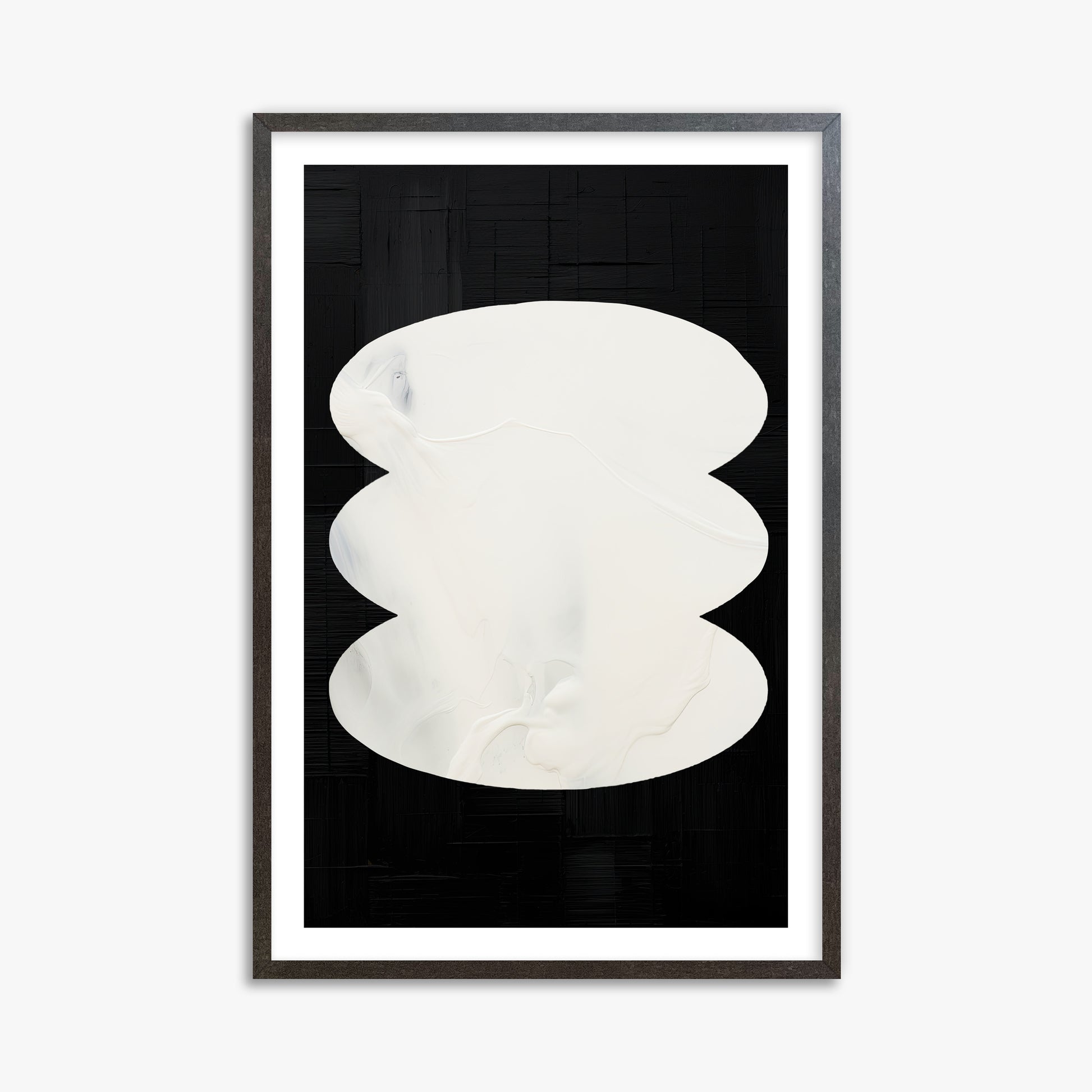 Dual Whispers, 61x91cm Framed Art Reproduction With Espresso Frame