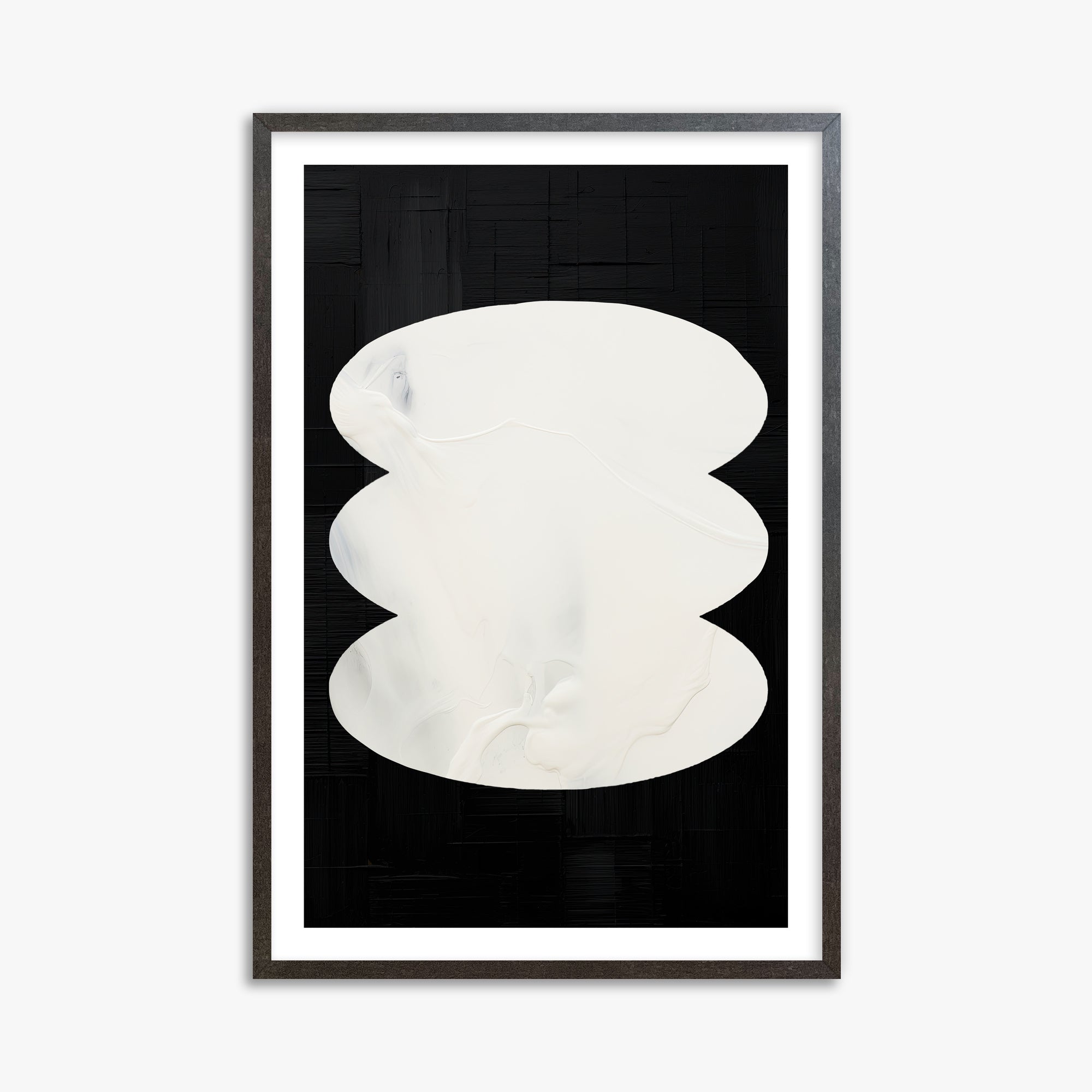 Dual Whispers, 61x91cm Framed Art Reproduction With Espresso Frame