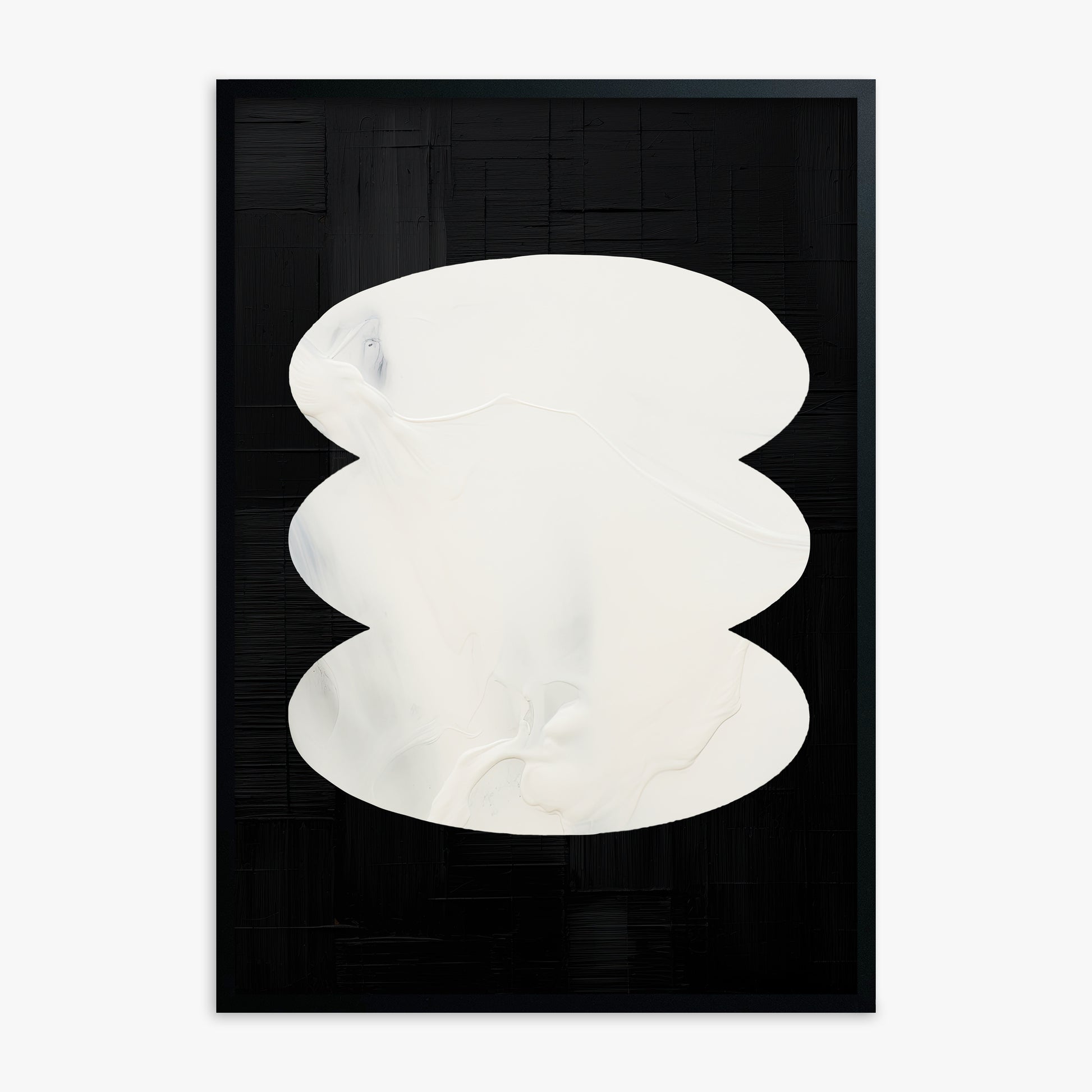 Dual Whispers, Black Framed Poster With Black Frame