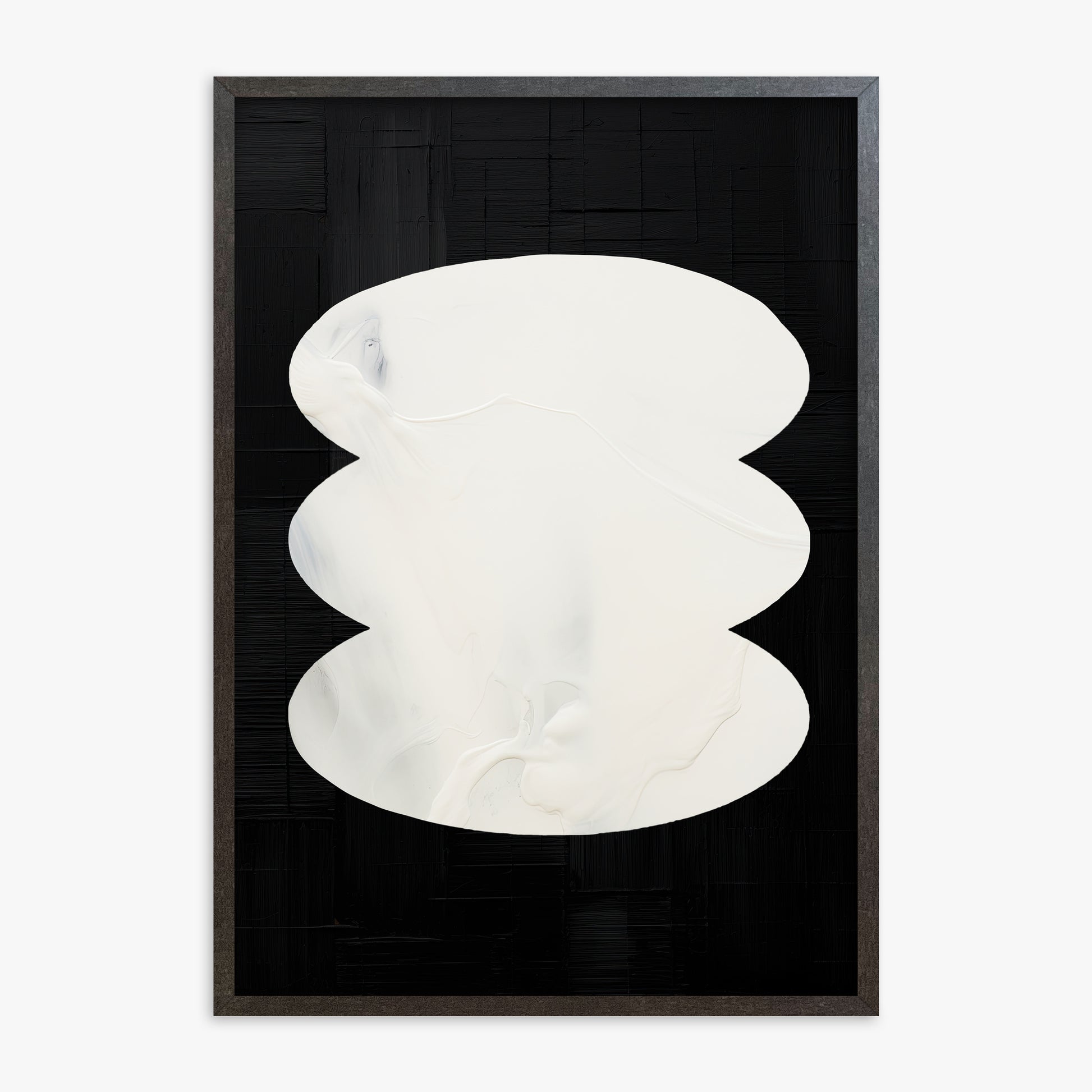 Dual Whispers, 70x100cm Framed Art Reproduction With Espresso Frame